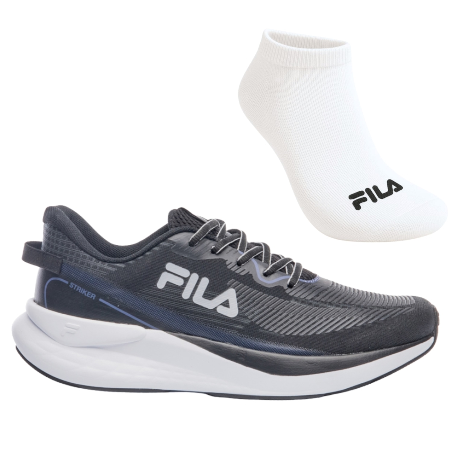 Tênis Feminino Fila Striker + 1 Par de Meia - Foto 1