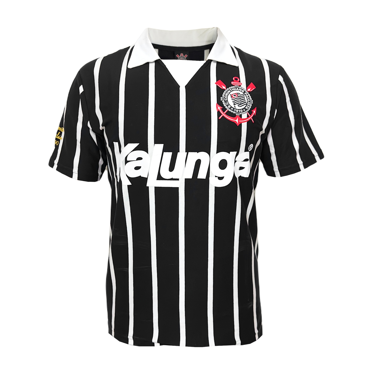 Camisa do Corinthians Polo Retrô 1990 Kalunga Número 10 Coimbra - Masculina - Foto 1