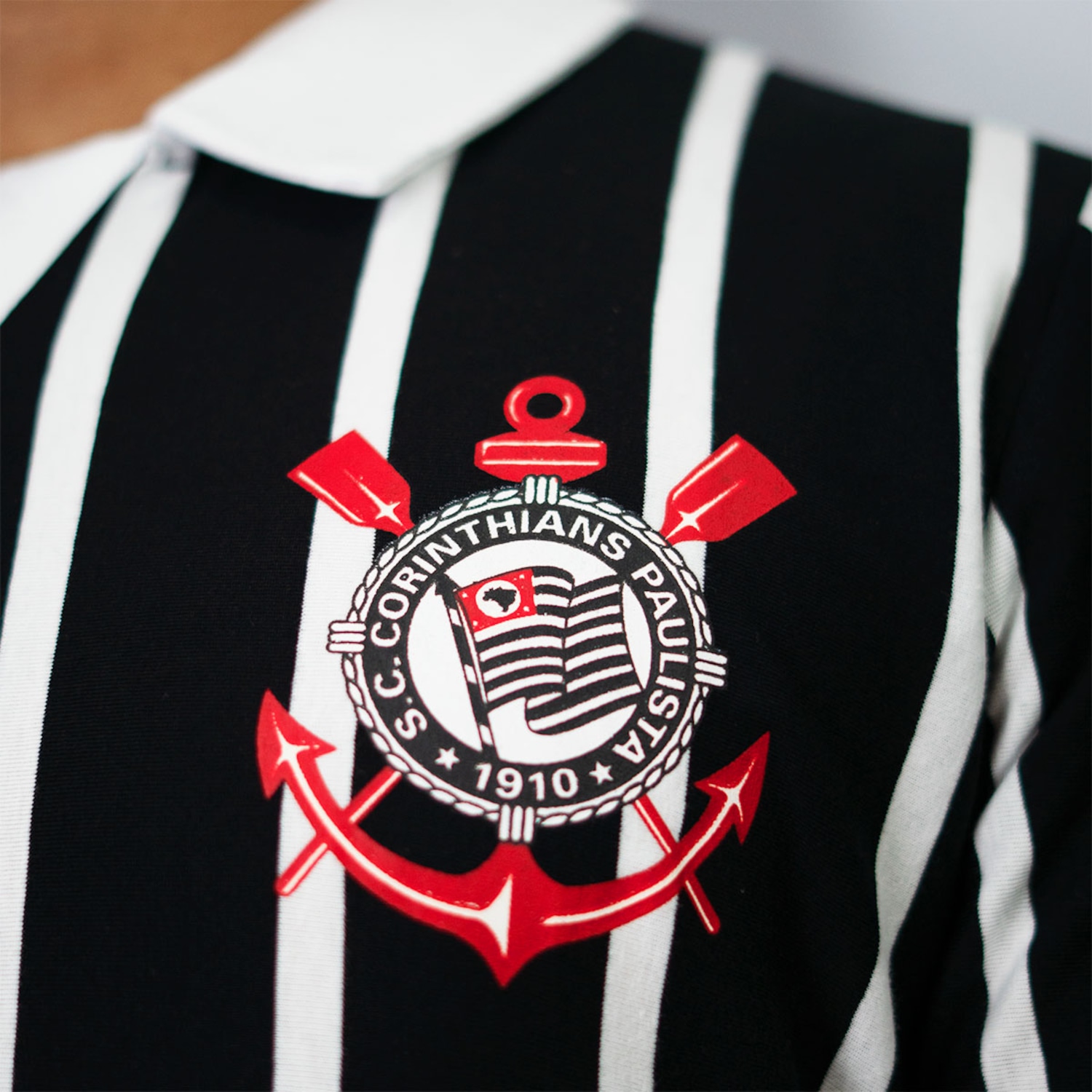 Camisa do Corinthians Polo Retrô 1990 Kalunga Número 10 Coimbra - Masculina - Foto 4