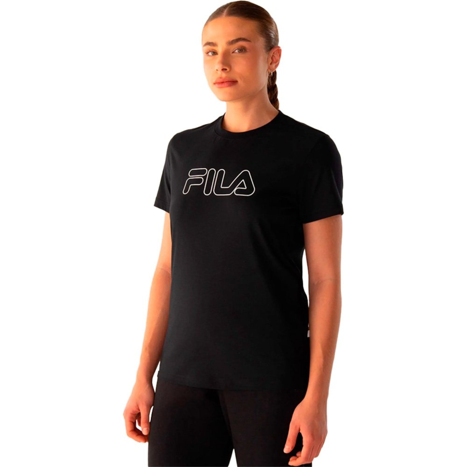 Camiseta Fila Regular Basic Outline Feminina - Foto 1