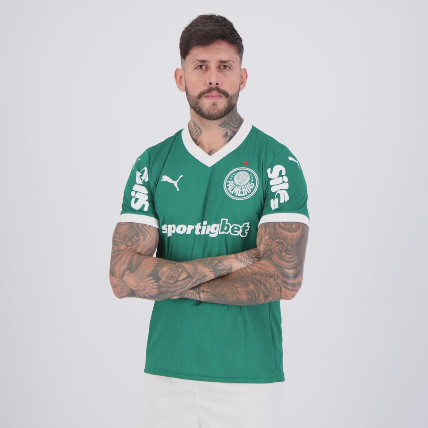 Camisa do Palmeiras I 25/26 Puma Com Patrocínio Masculina - Foto 3