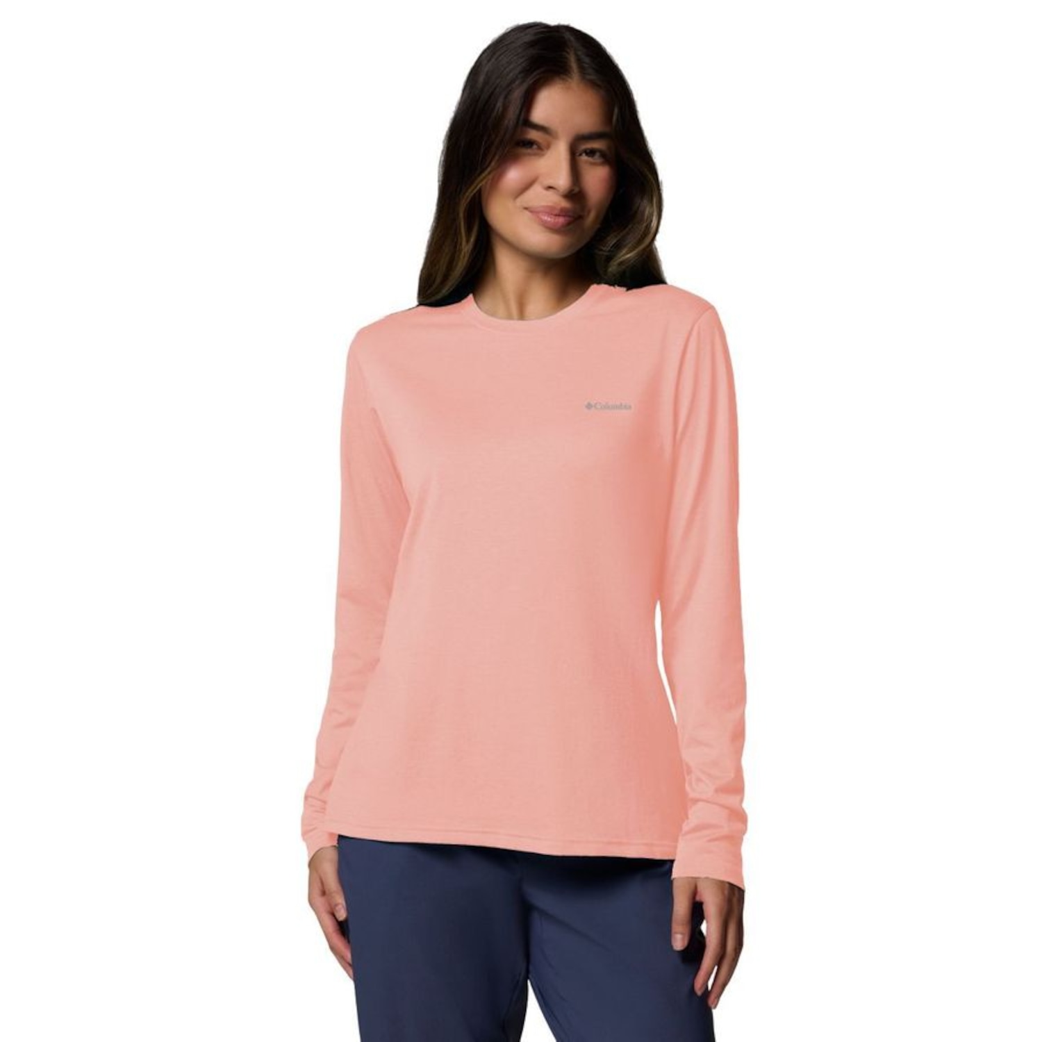 Camiseta Columbia Manga Longa Neblina Feminina - Foto 1