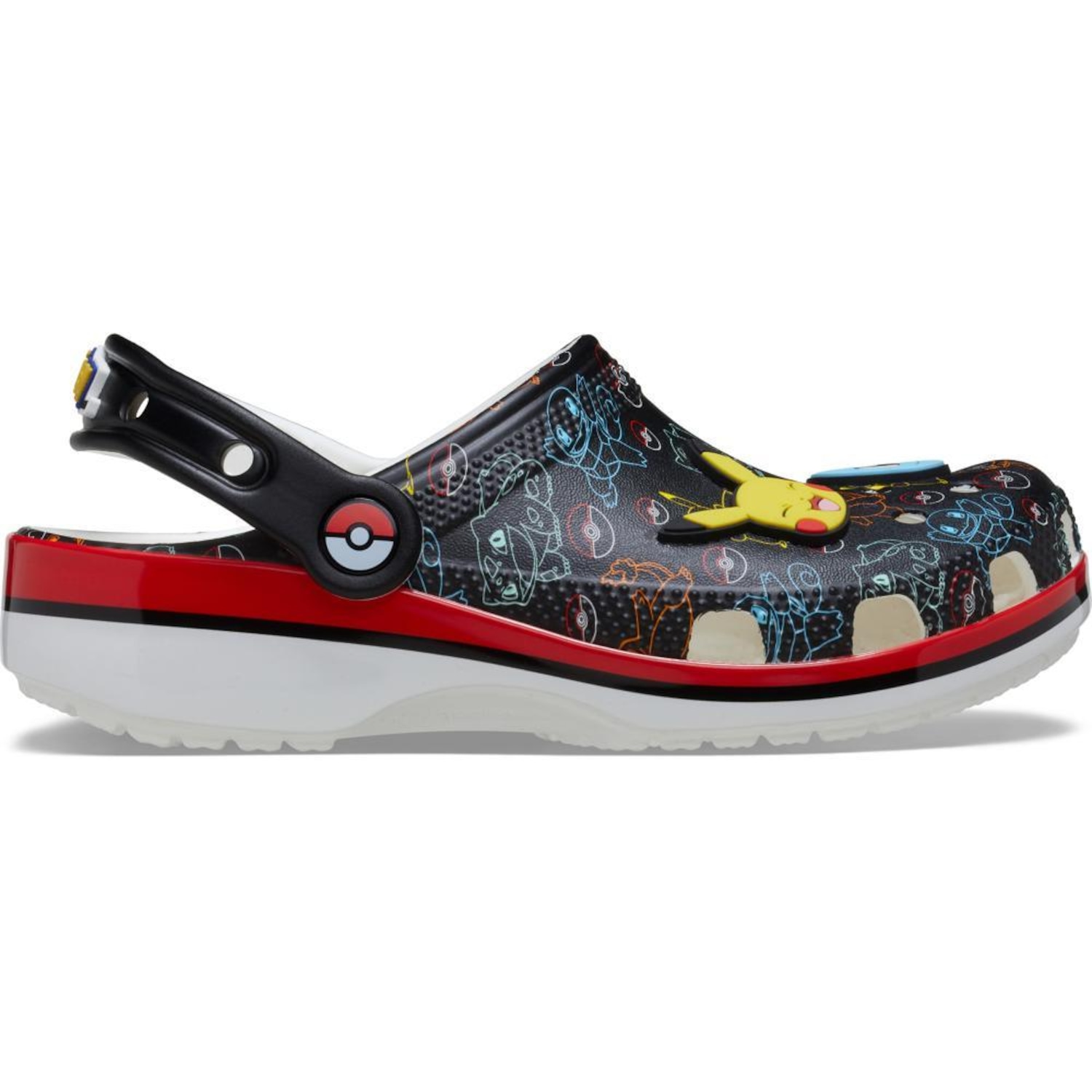Sandália Infantil Crocs Classic Pokémon Print Clog T Multi - Foto 1