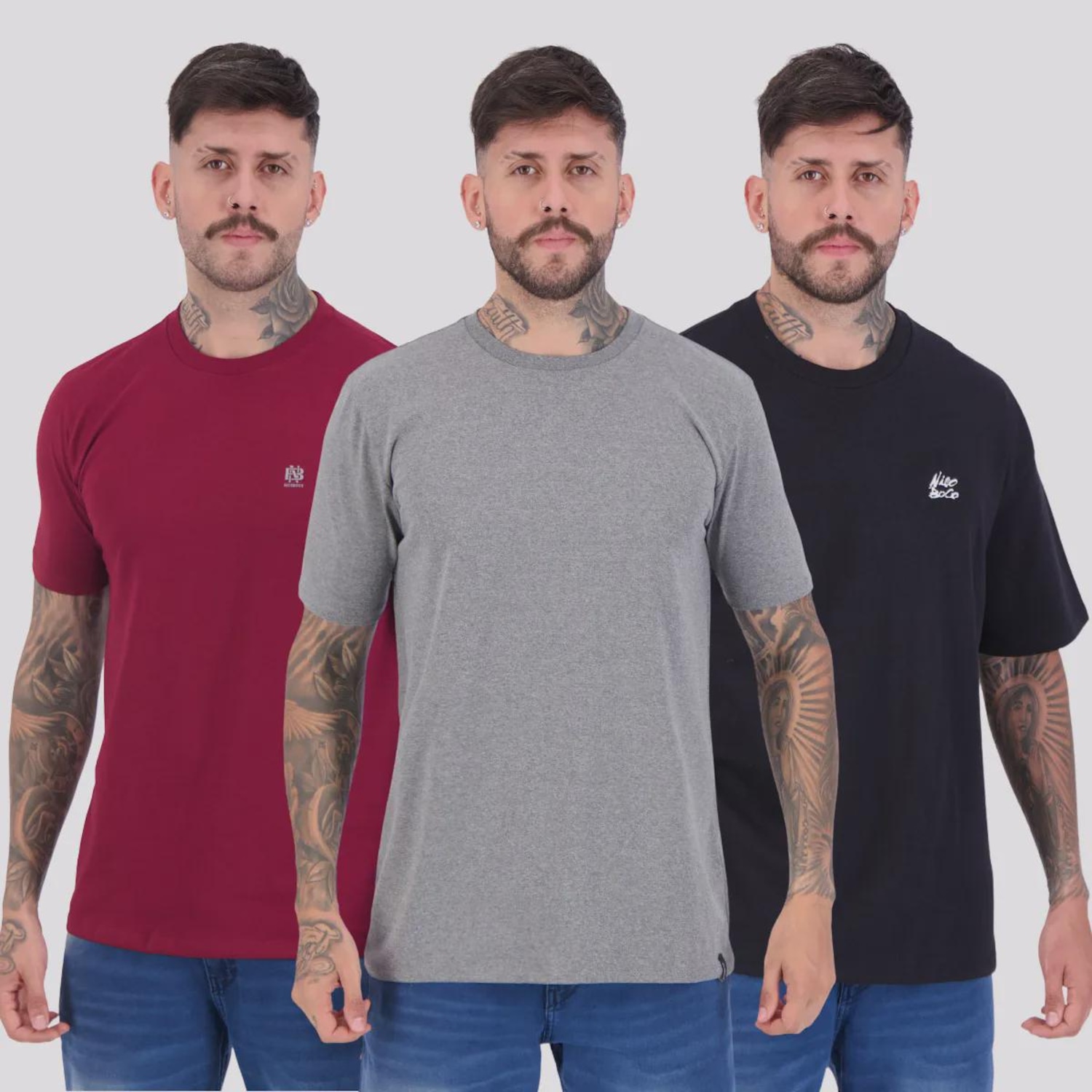 Kit 03 Camisetas Nicoboco Masculina - Foto 1