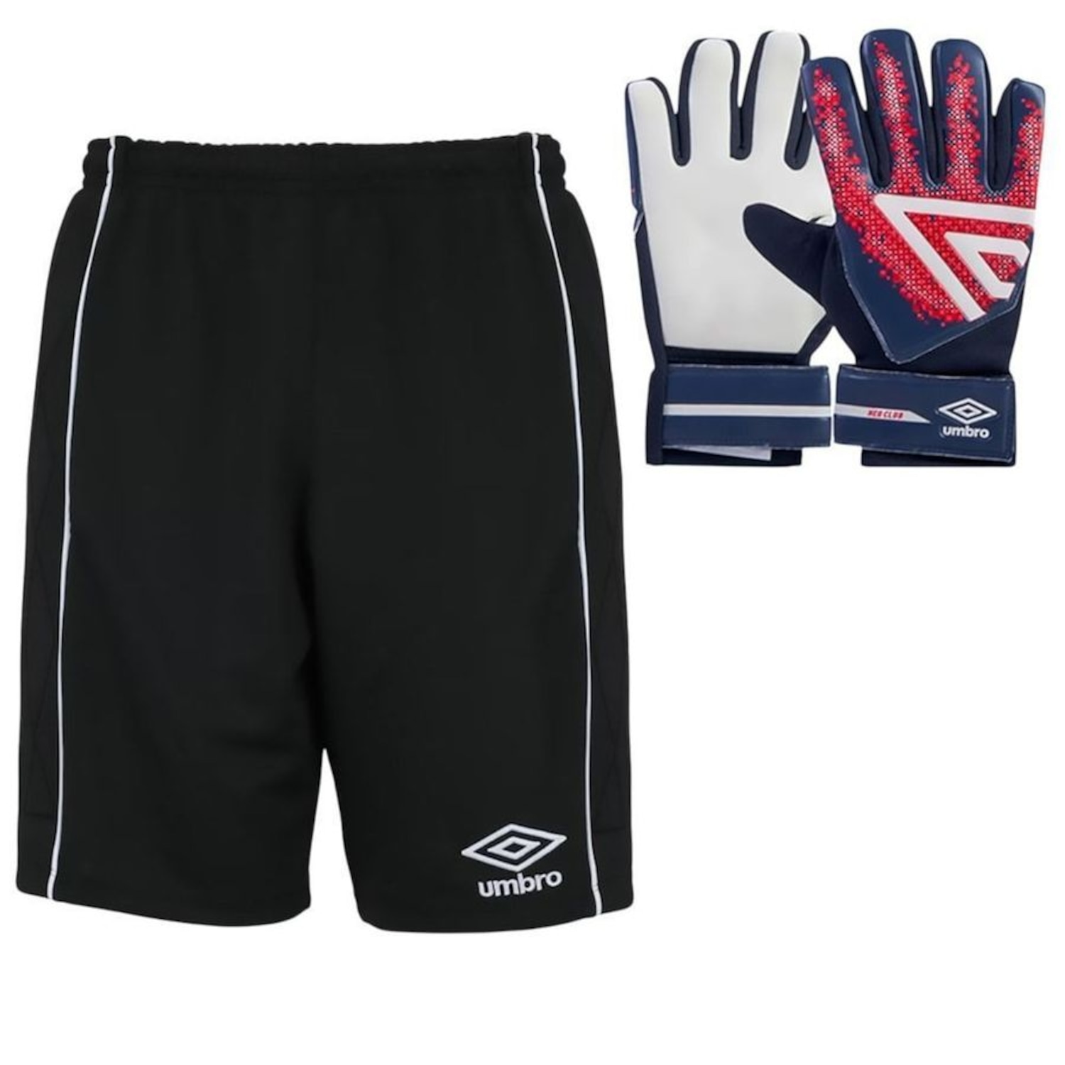 Kit Goleiro Umbro Bermuda Shelter + Luva Infantil - Foto 1