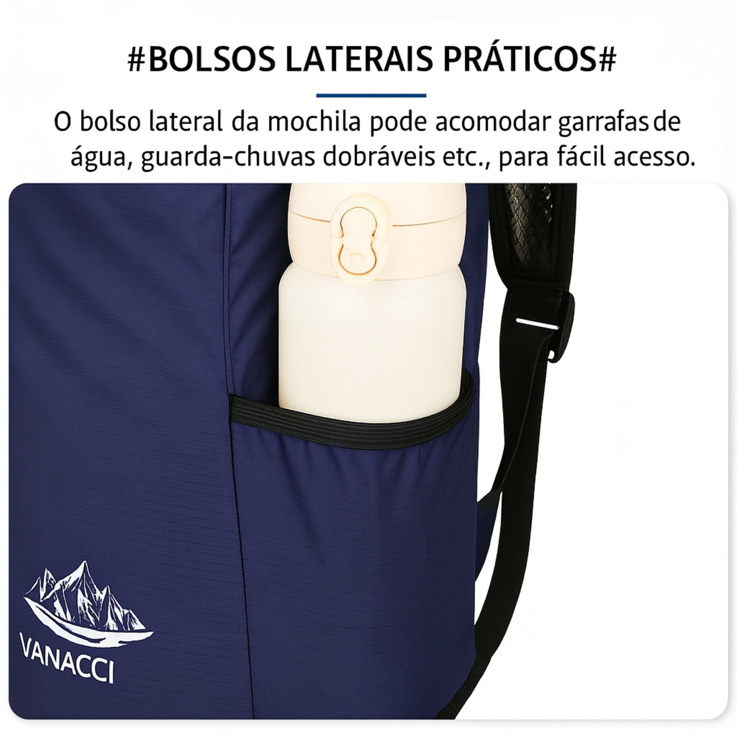 Mochila Gold Sports Dobrável Portátil Premium 20 litros - Foto 4