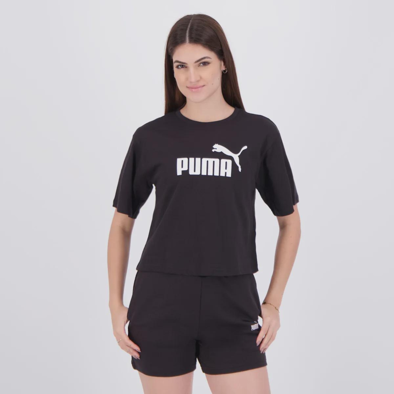 Camiseta Cropped PUMA No.1 Logo Feminino - Foto 1