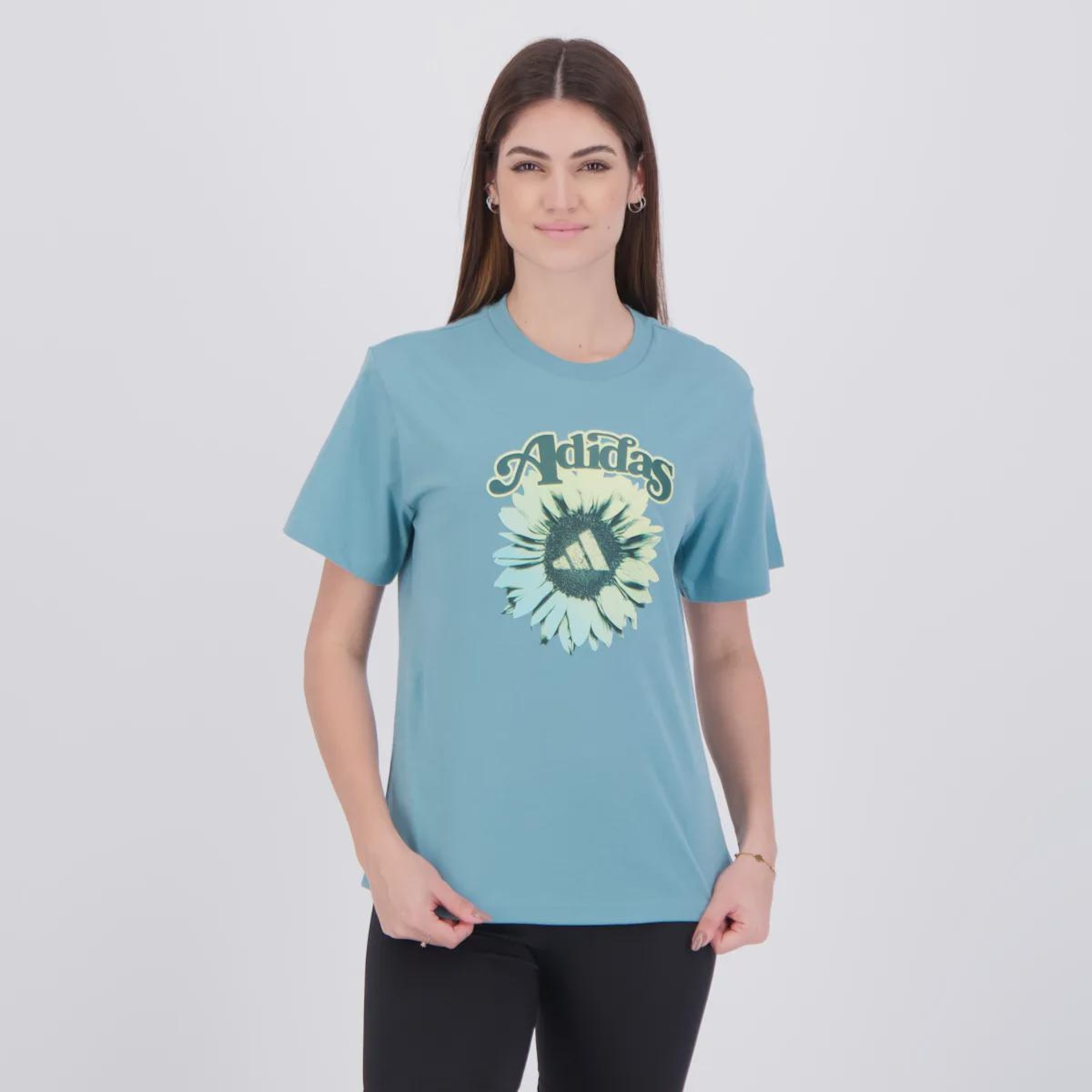 Camiseta adidas Floral Feminina - Foto 1