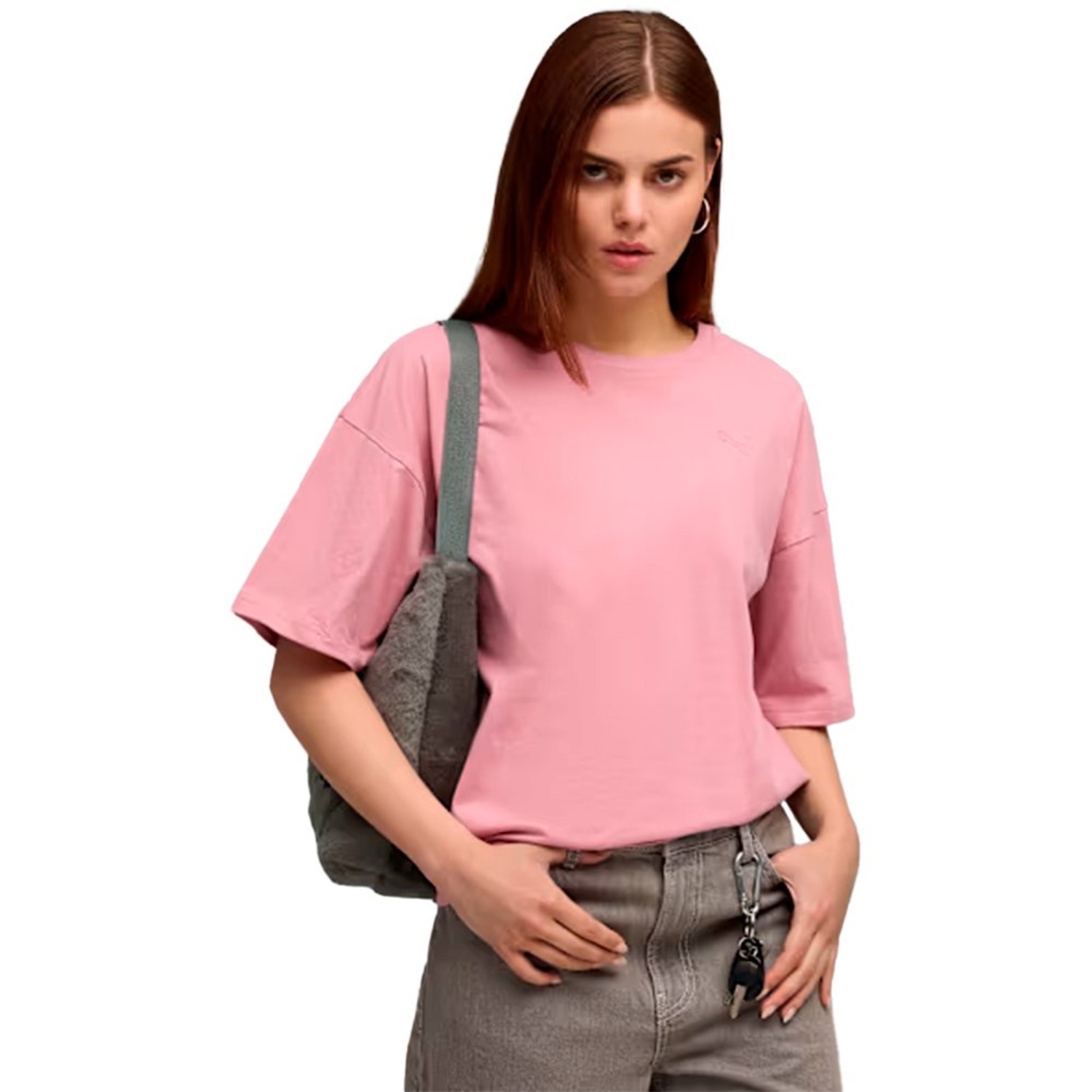 Camiseta Puma Oversized Tee Poised Feminina - Foto 1