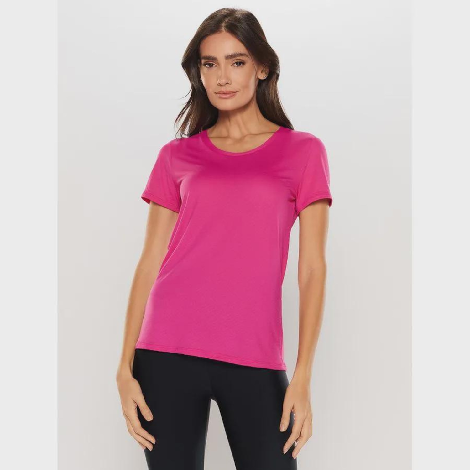 Camiseta Manga Curta Lisa Body For Sure Essentials Colors Feminina - Foto 1