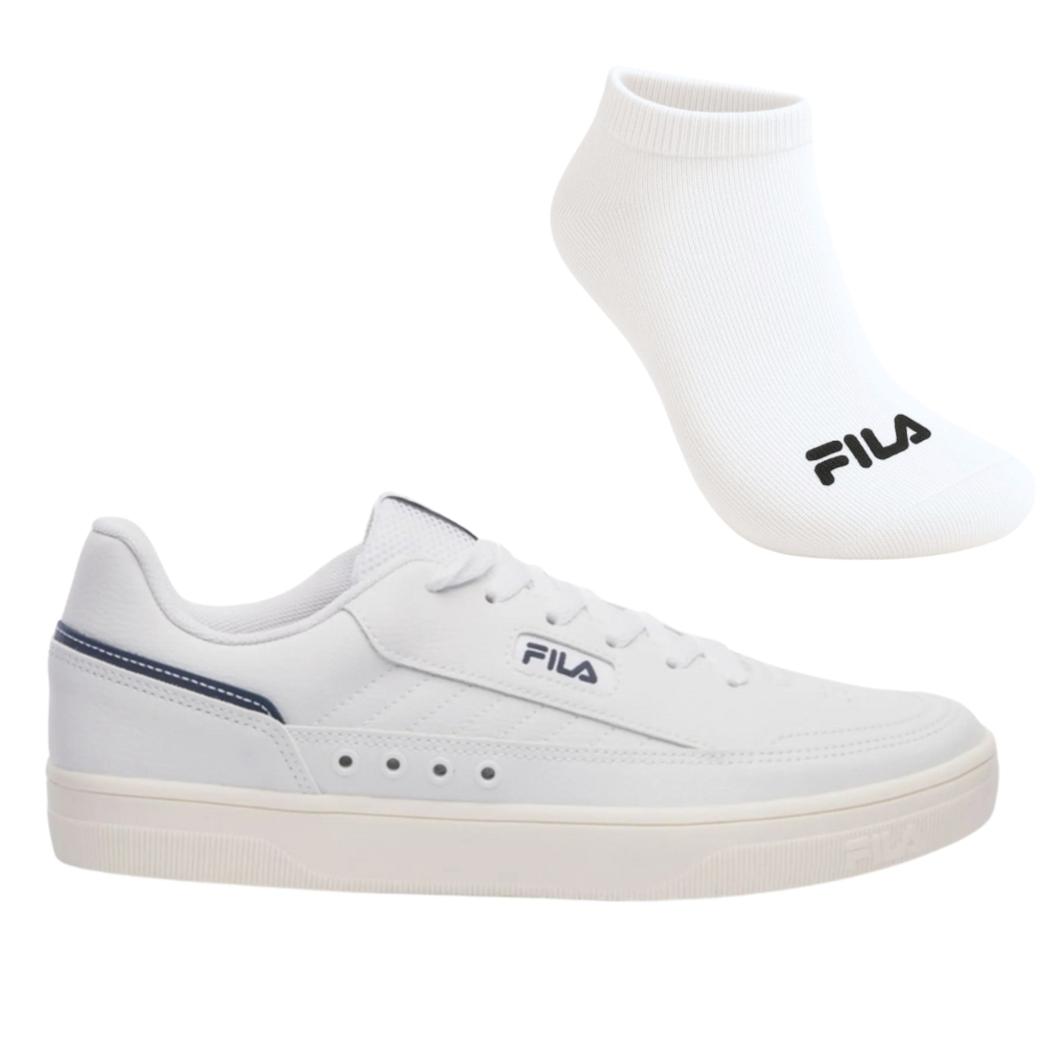 Kit Tênis Fila Vortex + Meia - Feminino - Foto 1