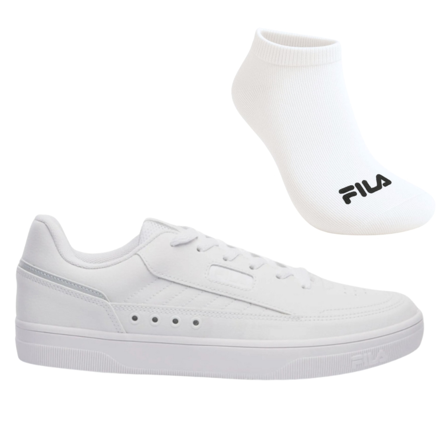 Kit Tênis Fila Vortex + Meia - Feminino - Foto 1
