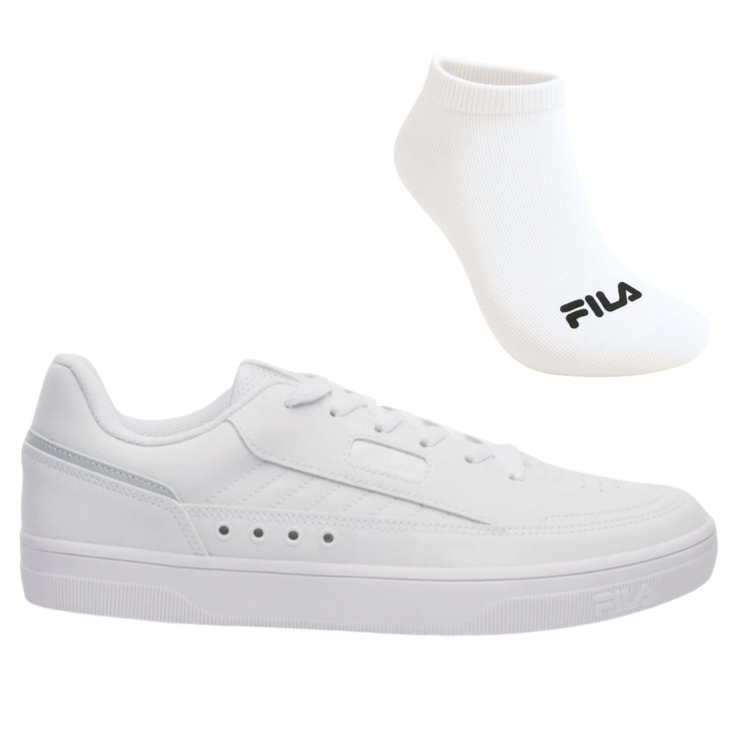 Kit Tênis Fila Vortex E Meia - Masculino - Foto 1
