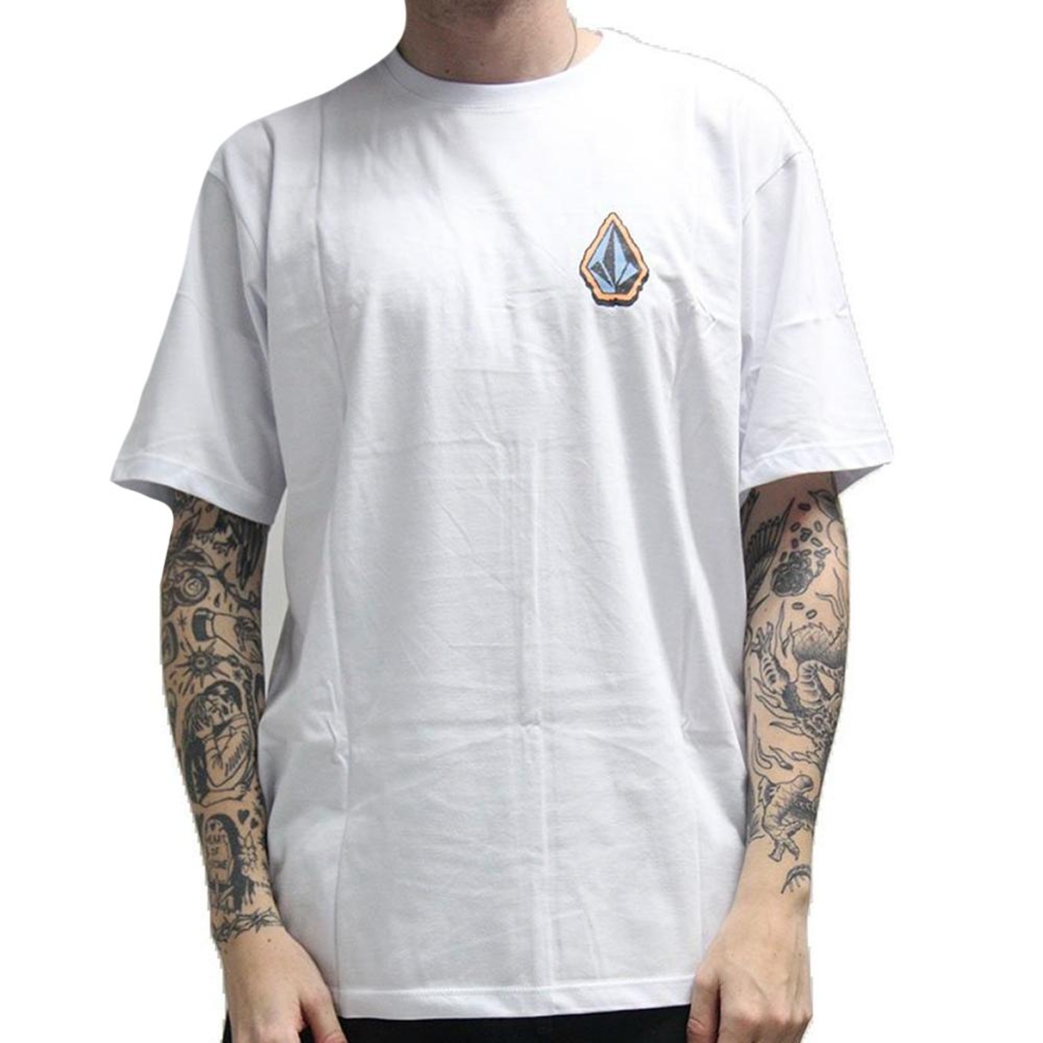 Camiseta Volcom Chandler SM26 Masculina Branco - Foto 1