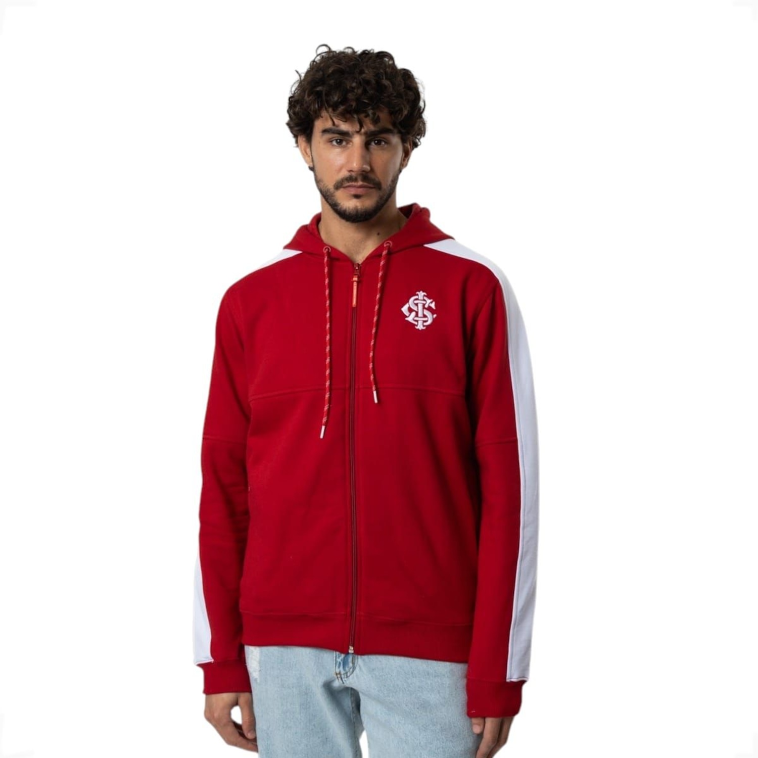 Blusão de Moletom Do Internacional com Capuz Surf Center - Masculino - Foto 1