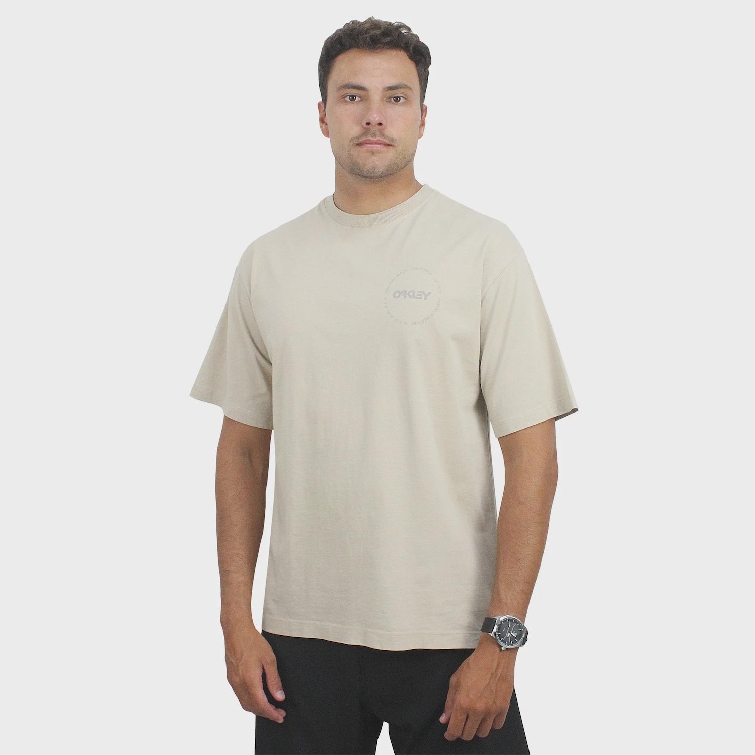 Camiseta Oakley B1B Classics Humus - Masculino - Foto 1