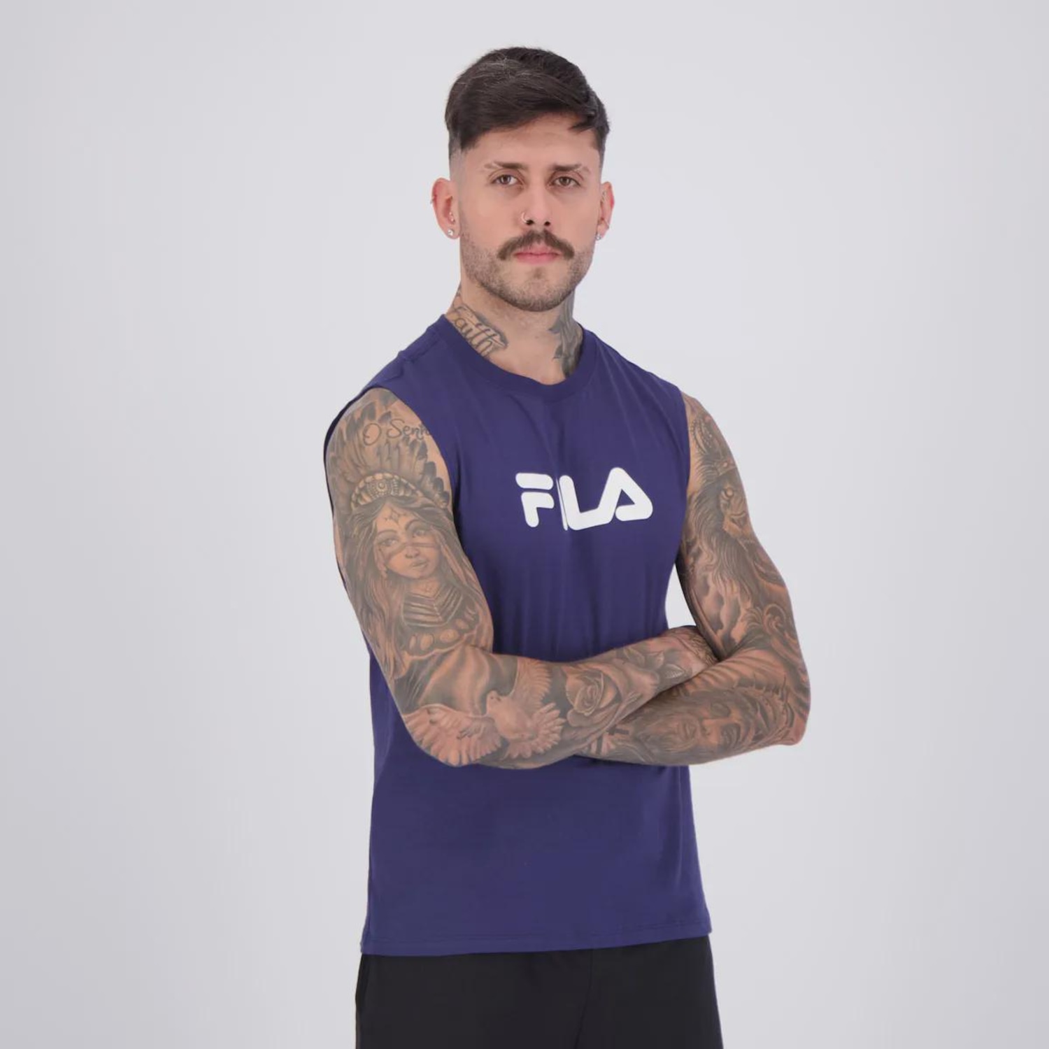 Camiseta Regata Fila Letter Masculina - Foto 2