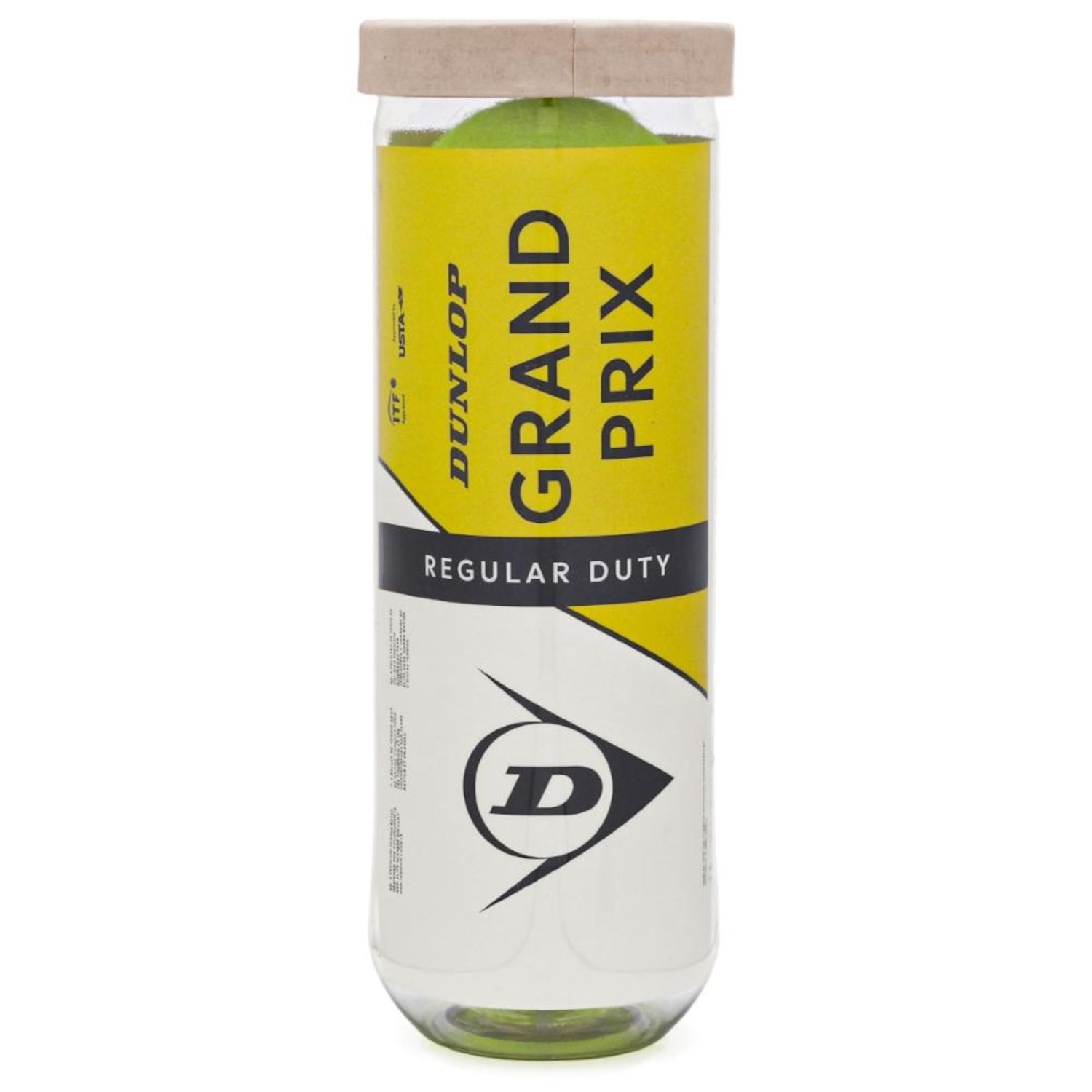 Bola de Tênis Dunlop Grand Prix Regular Duty Saibro - Tubo com 3 Unidades - Foto 1