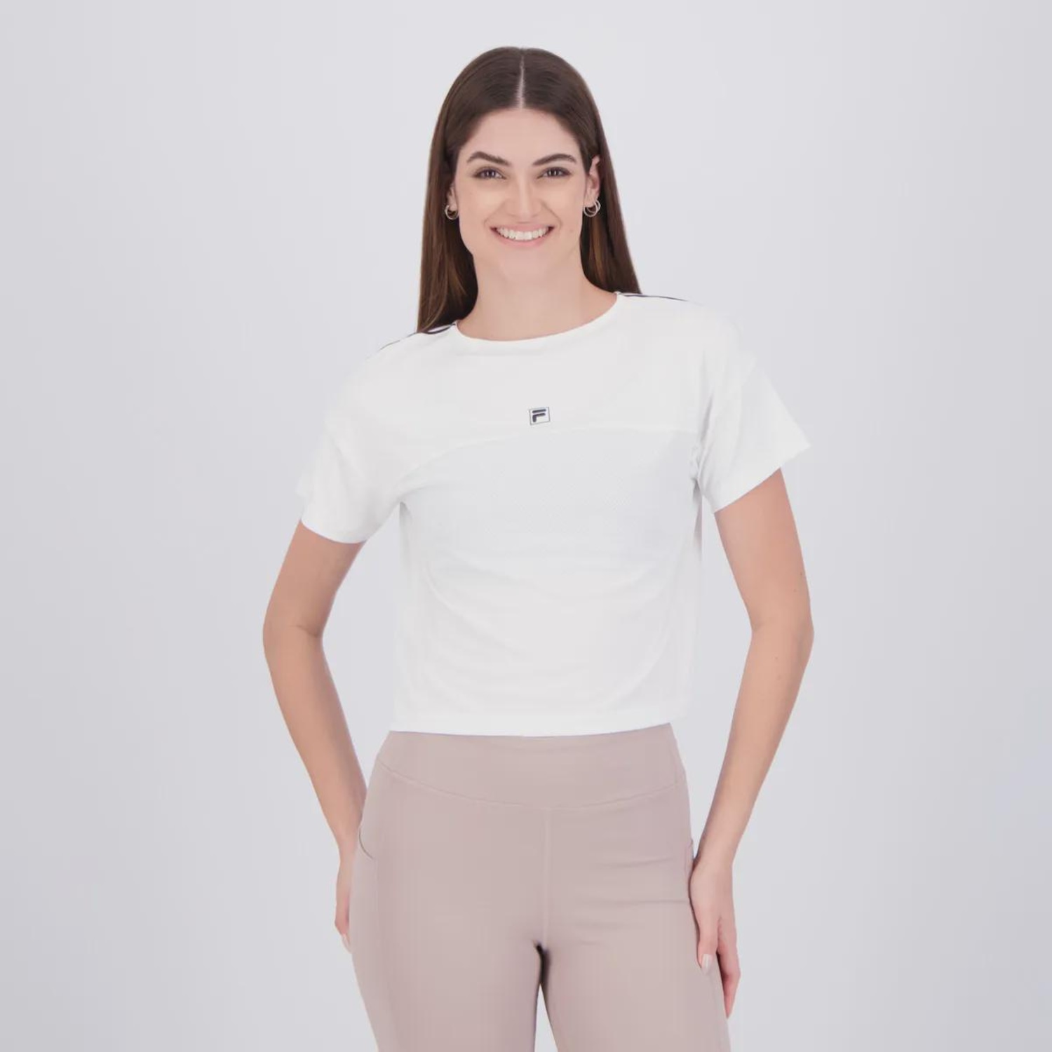 Camiseta Cropped Fila Adaptable Classic Sports Feminino - Foto 1
