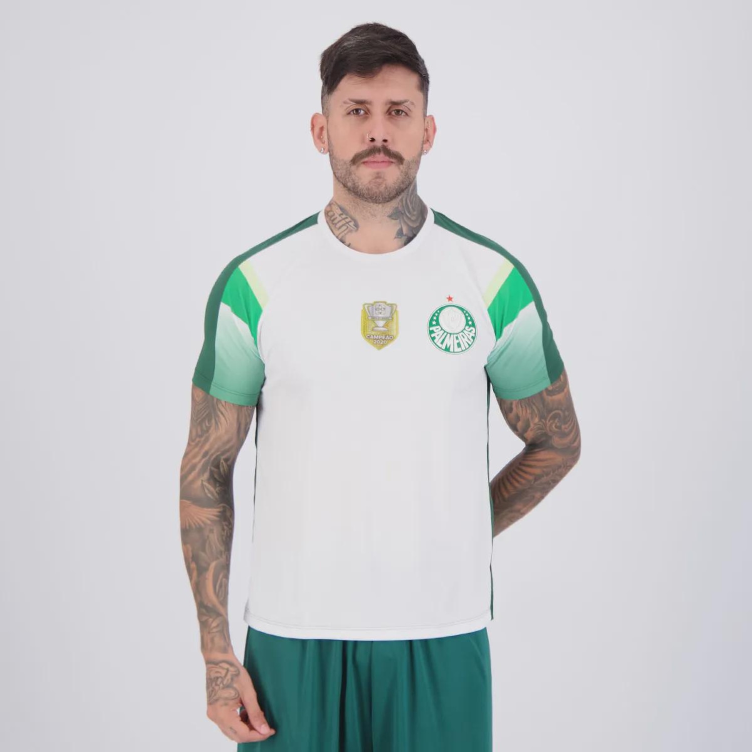 Camisa Do Palmeiras Alviverde Patch Campeão Copa do Brasil 2020 Masculina - Foto 1