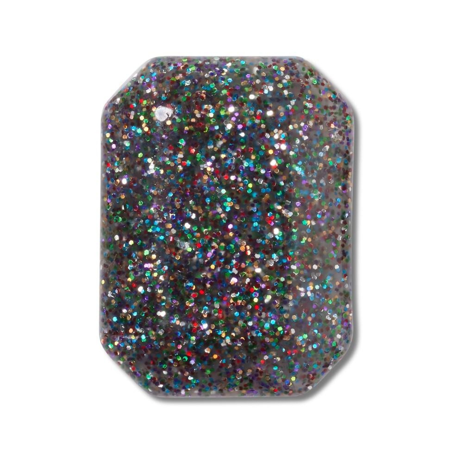 Jibbitz Crocs Pedra Preta Glitter Arco-Íris - Foto 1