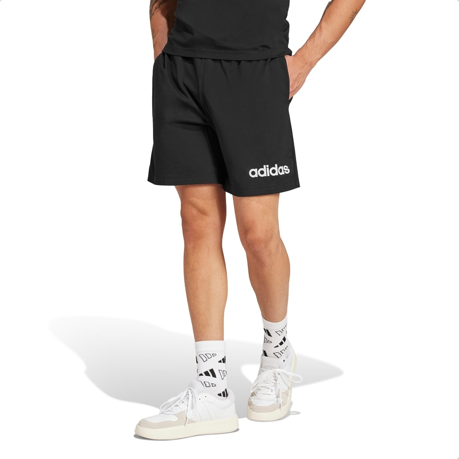 Bermuda adidas Masculino Essentials Linear Malha Simples Masculino - Foto 1