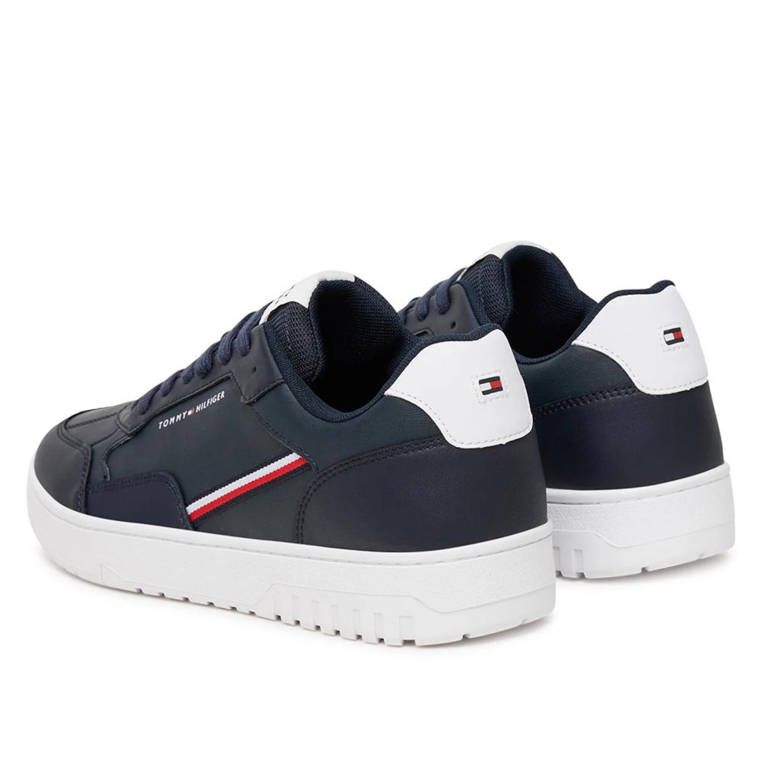 Tênis MasculinoTommy Hilfiger TH Basket Core Stripes Desert Sky - Foto 3
