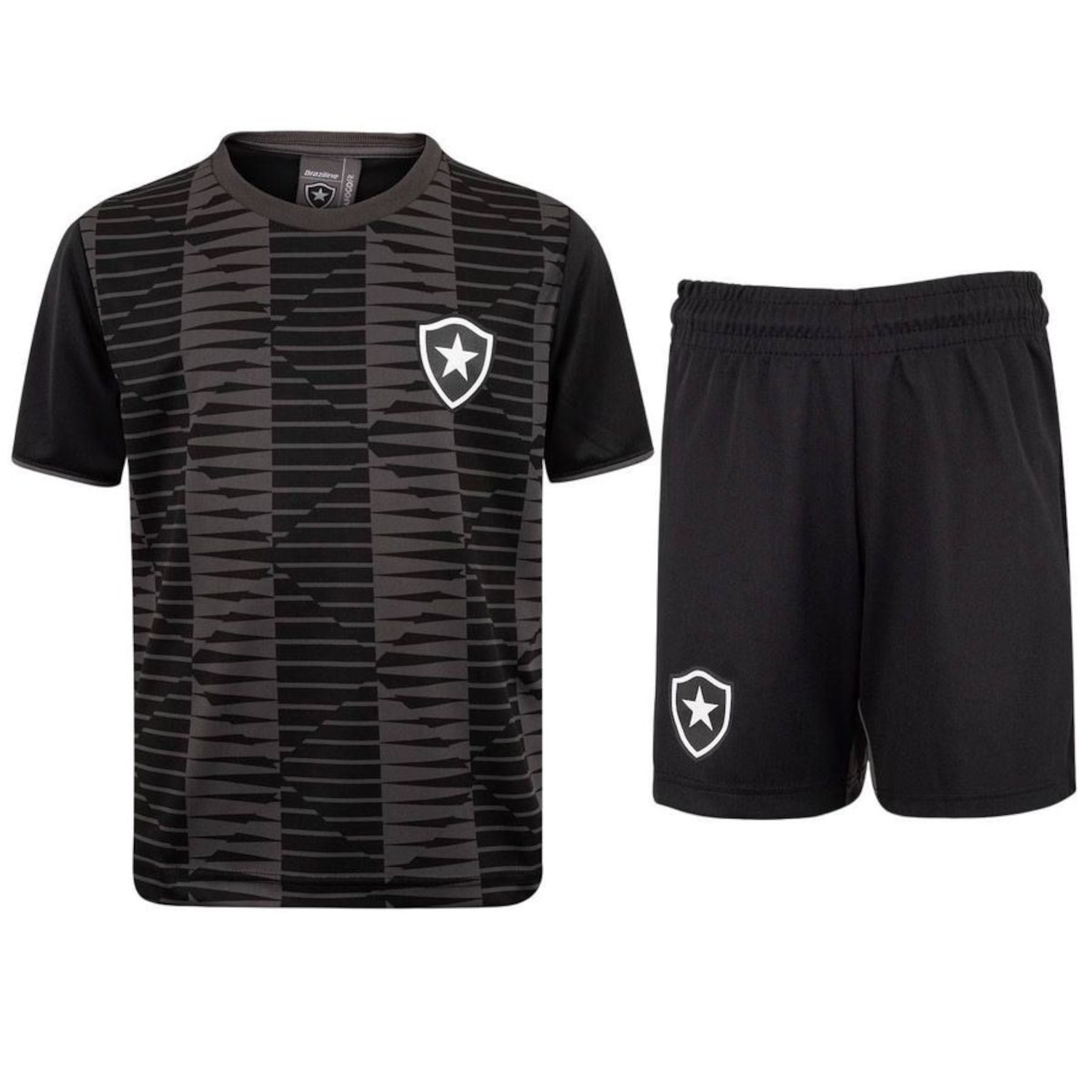 Kit Uniforme Botafogo Braziline Infantil - Foto 1