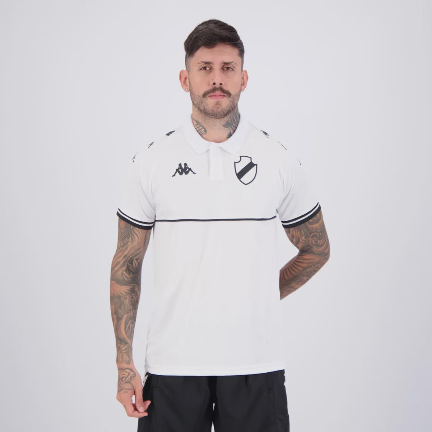 Camisa Polo Kappa Vasco Supporter Monochromatic Masculina - Foto 1