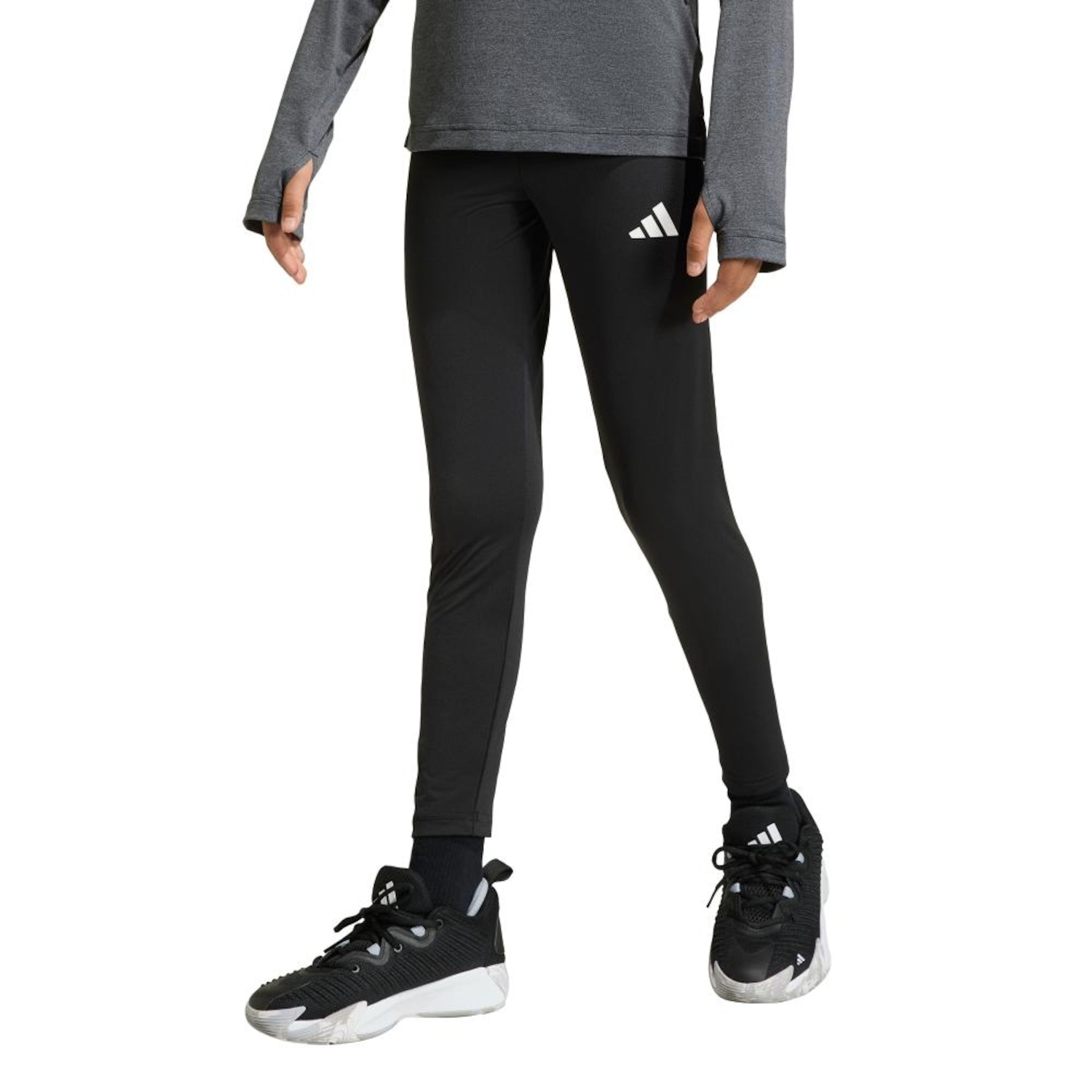 Calça Legging de Treino adidas Essentials com Três Listras Unissex - Foto 1