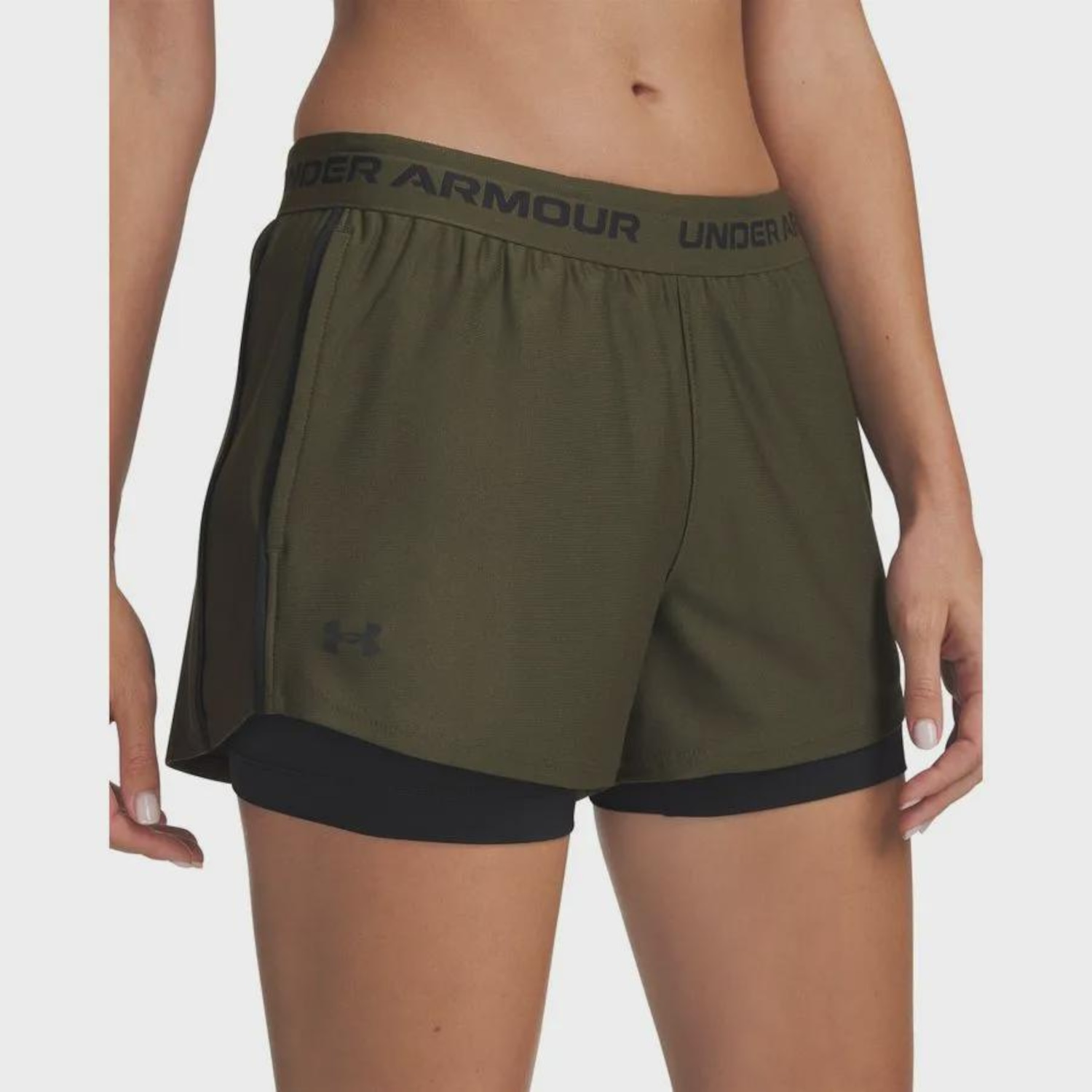 Shorts 2 em 1 Under Armour Tech Play Feminino - Foto 1