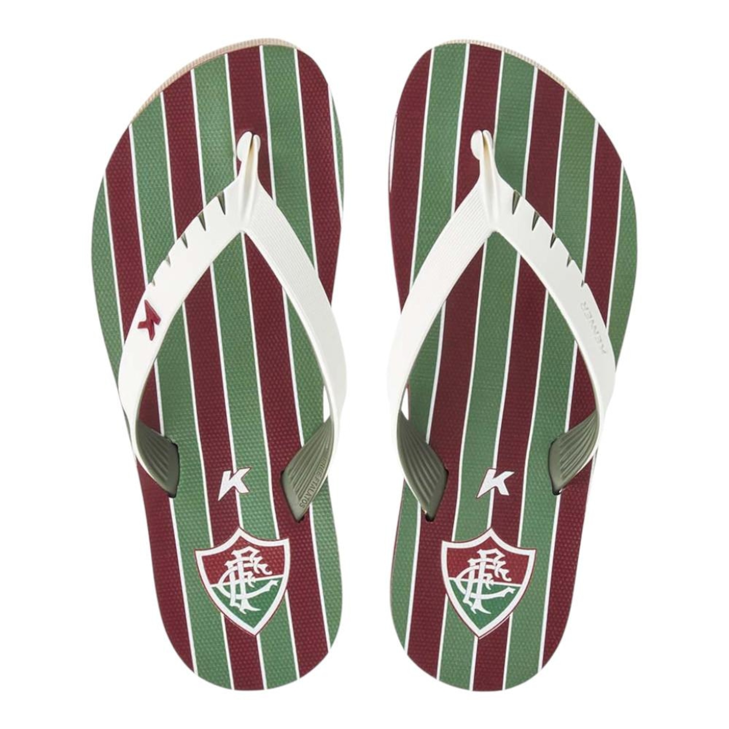 Chinelo Kenner Collab Fluminense Red Pvc Masculino - Foto 1