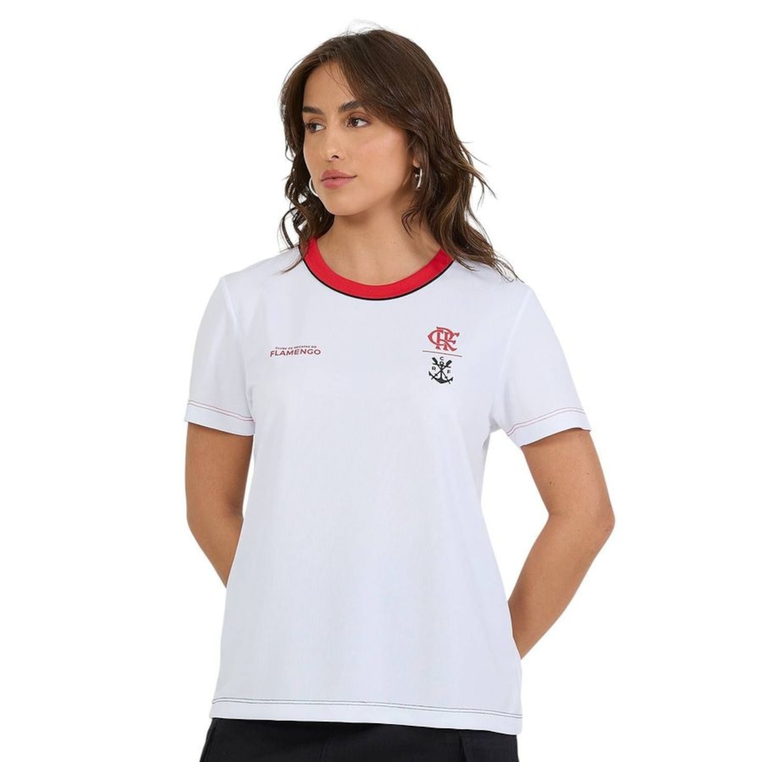 Camiseta Do Flamengo Braziline Chocar Feminina - Foto 1