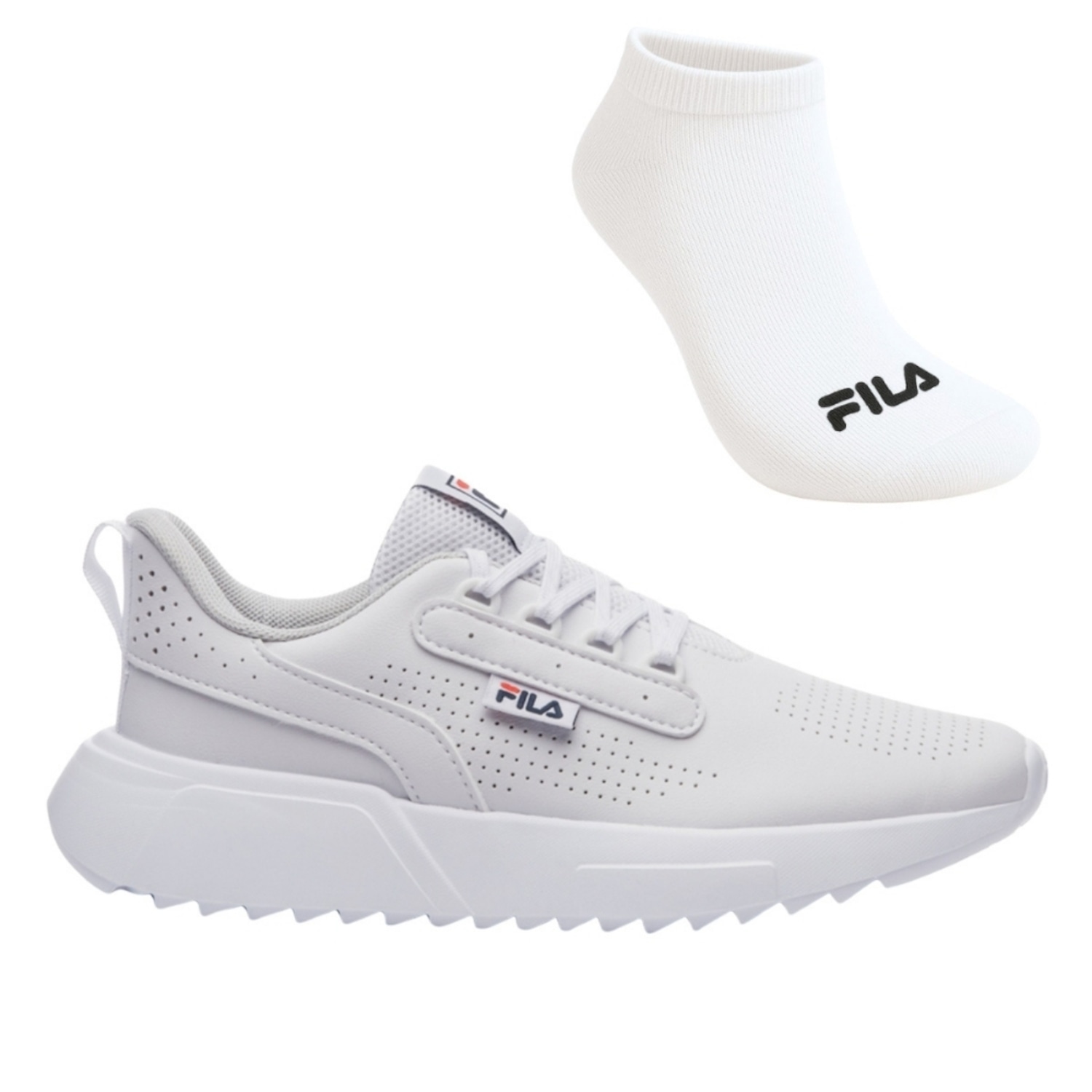 Kit Tênis Feminino Fila Freestyle Ii + Meia - Foto 1