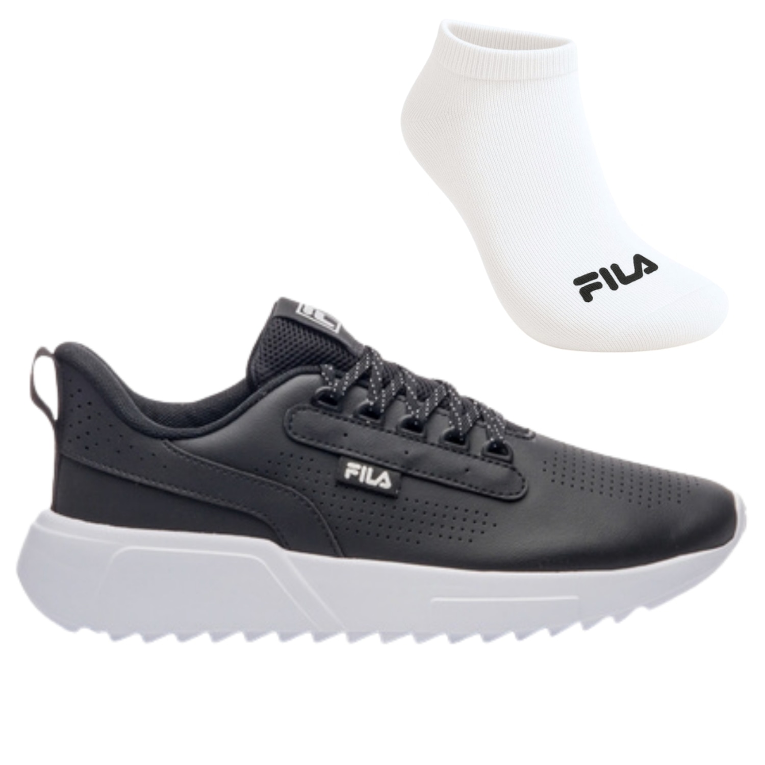 Kit Tênis Feminino Fila Freestyle Ii + Meia - Foto 1