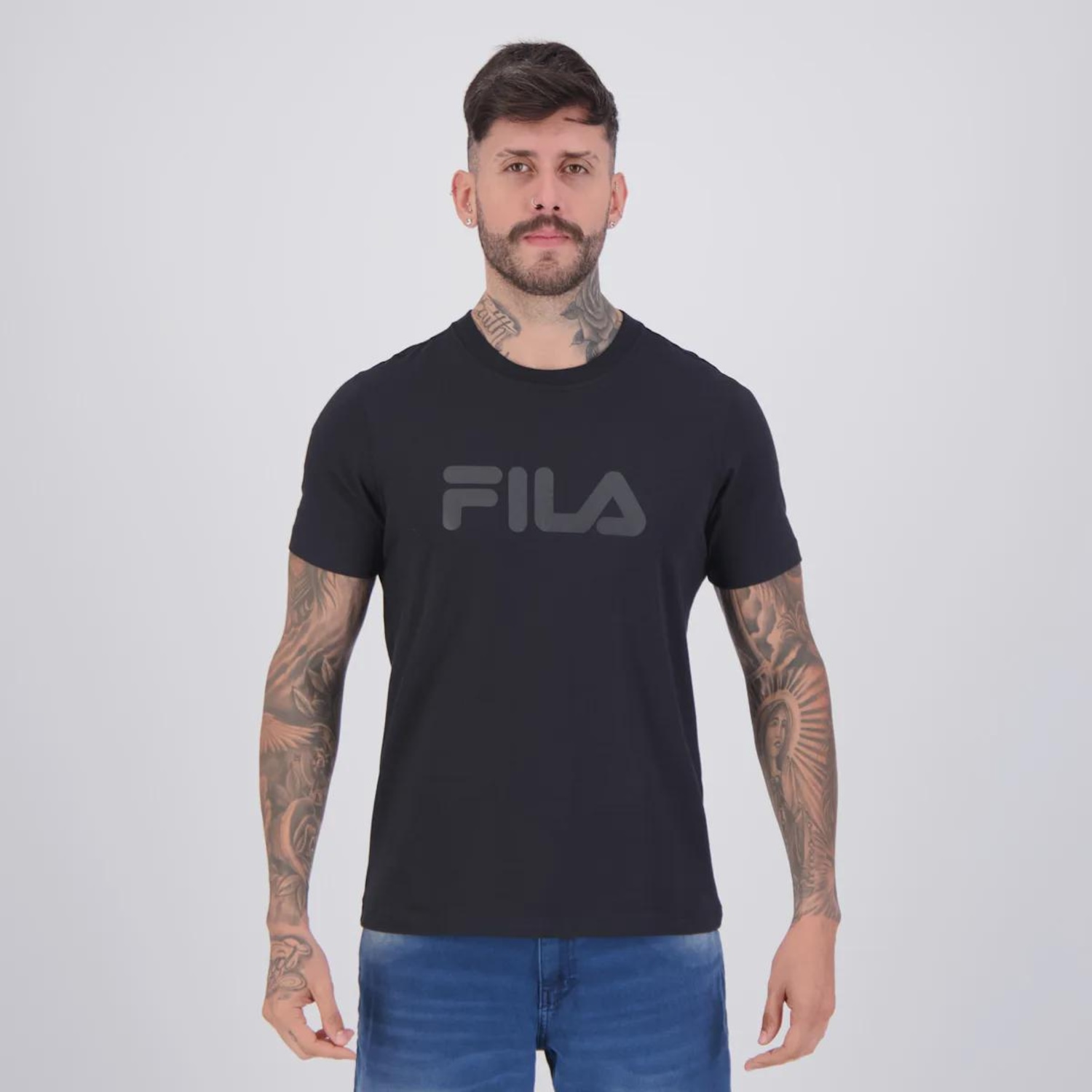 Camiseta Fila Regular Letter Premium IV Masculina - Foto 1