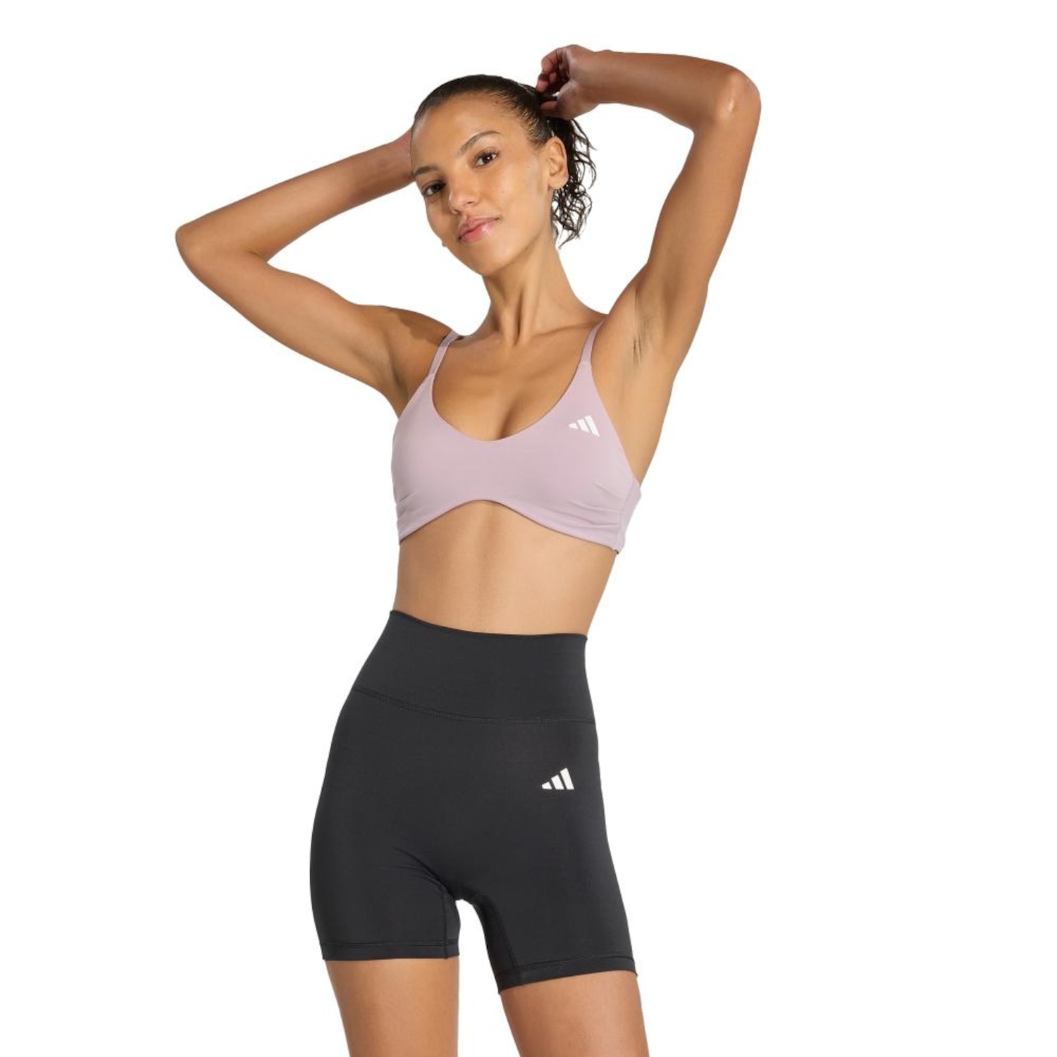 Top adidas Sustentação Leve Optime Essentials Workout Feminino - Foto 1