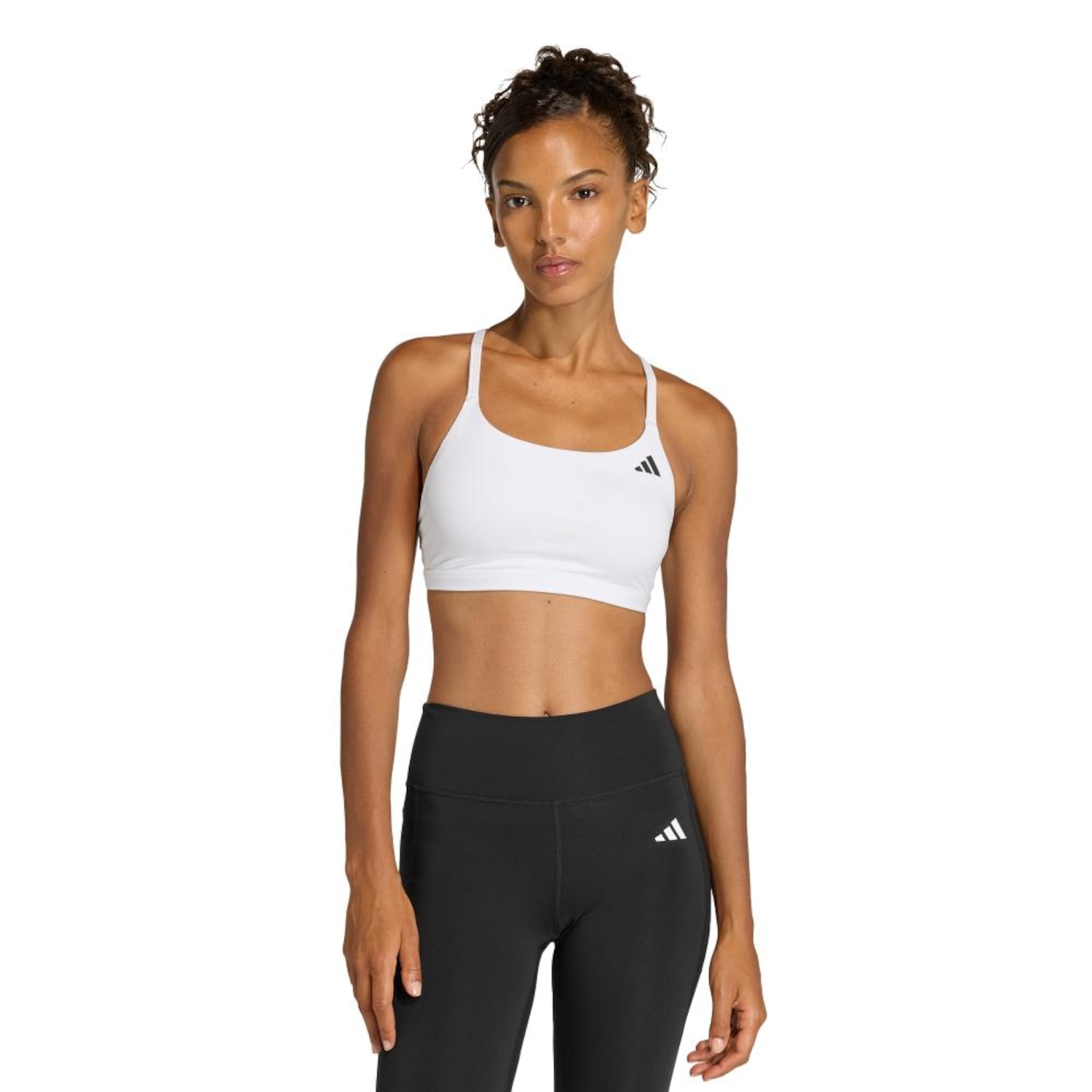 Top adidas Suporte Leve Optime Essentials Workout Feminino - Foto 1
