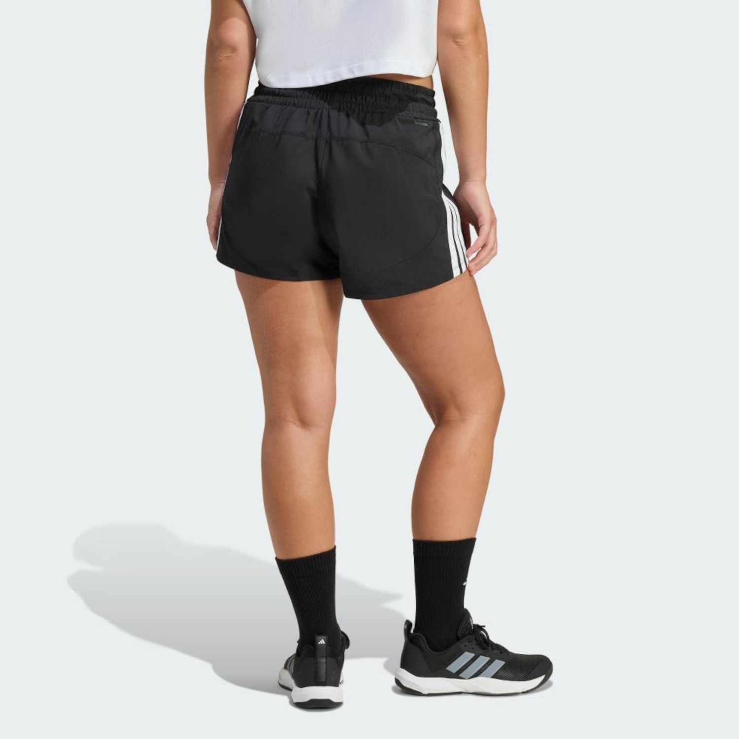 Short de Malha de Cintura Alta adidas Pacer Workout Feminino - Foto 3