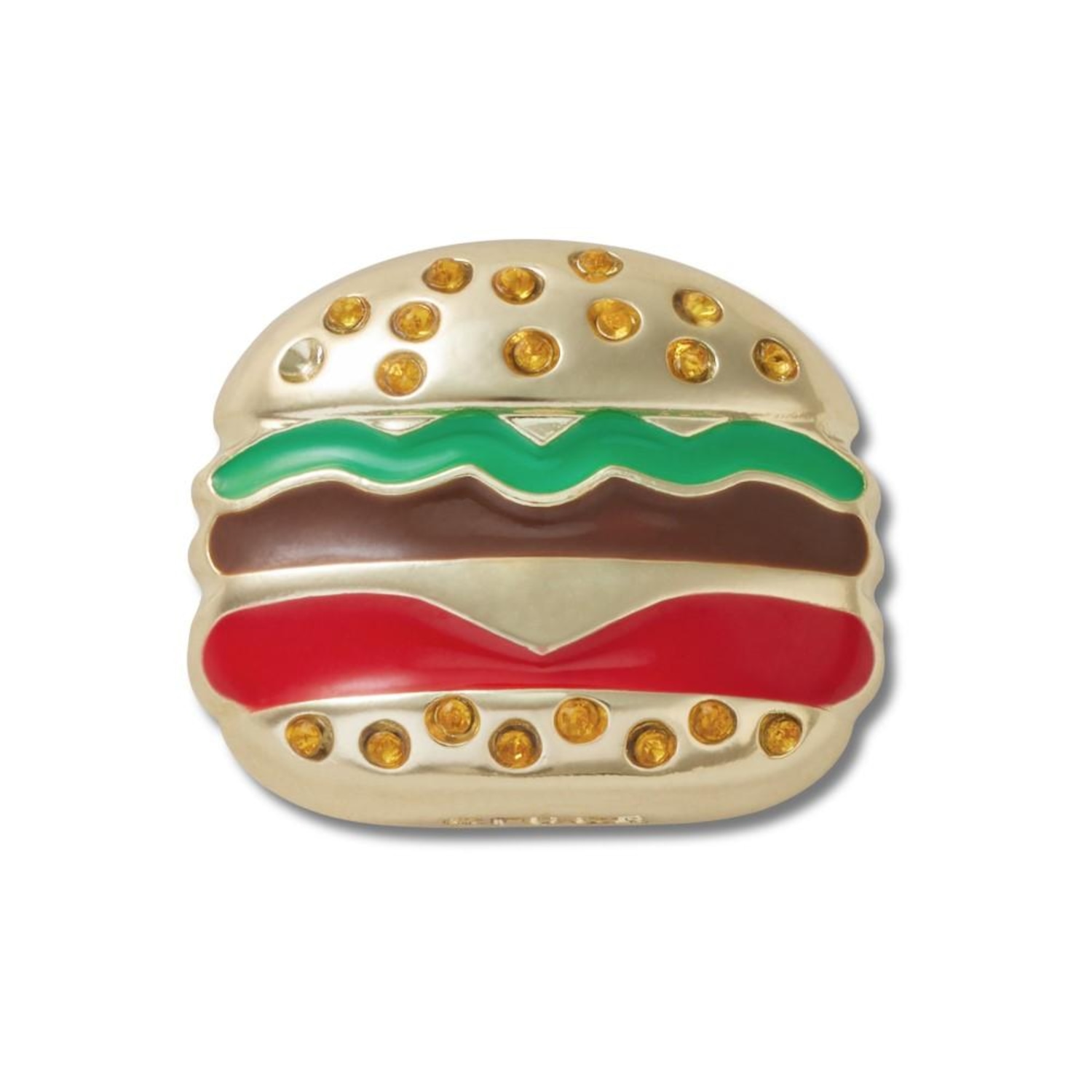 Jibbitz Crocs Hambúrguer Dourado - Foto 1