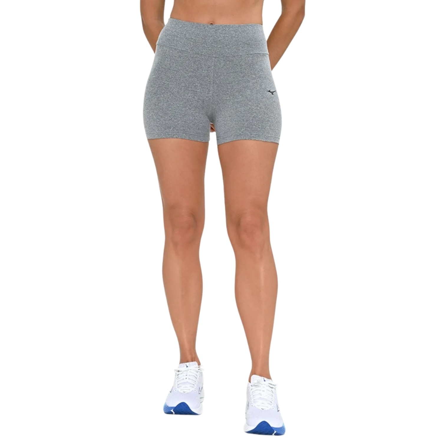 Short Mizuno Essence Cinza Mescla - Feminino - Foto 1
