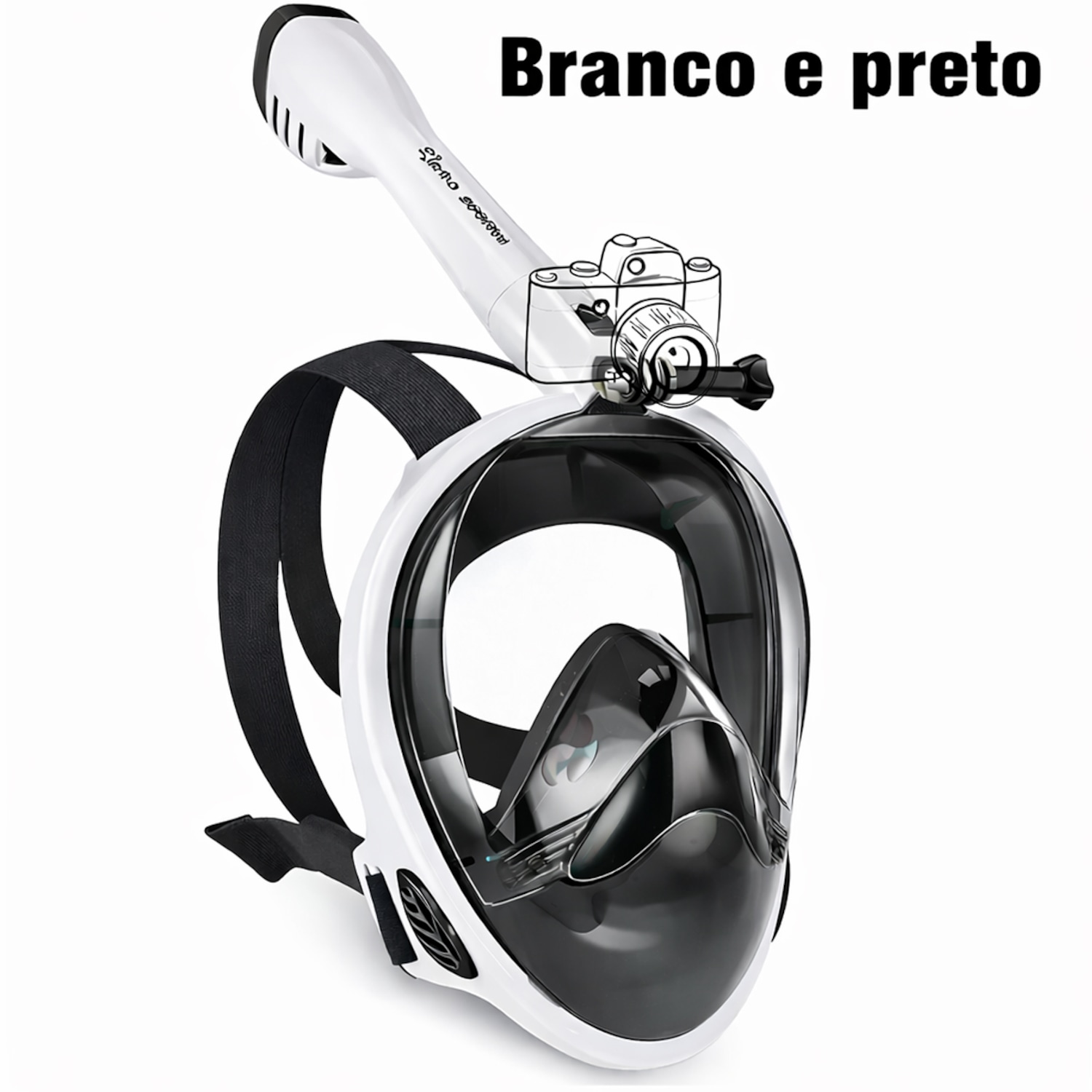 Mascara Subaquática de de Mergulho Gold Sports Full Face Confort Com Snorkel - Foto 4