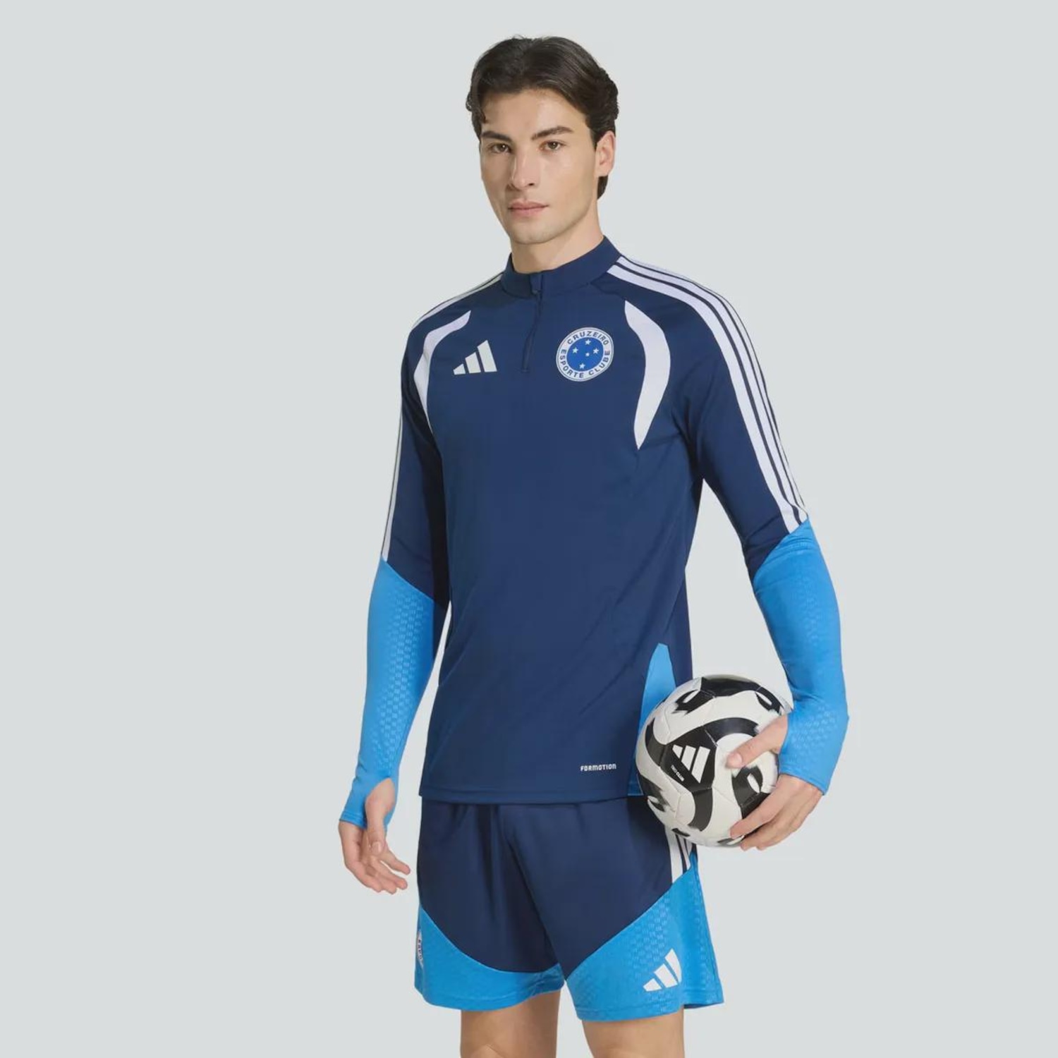Jaqueta adidas Cruzeiro Treino Comissão 2026 Masculina - Foto 1