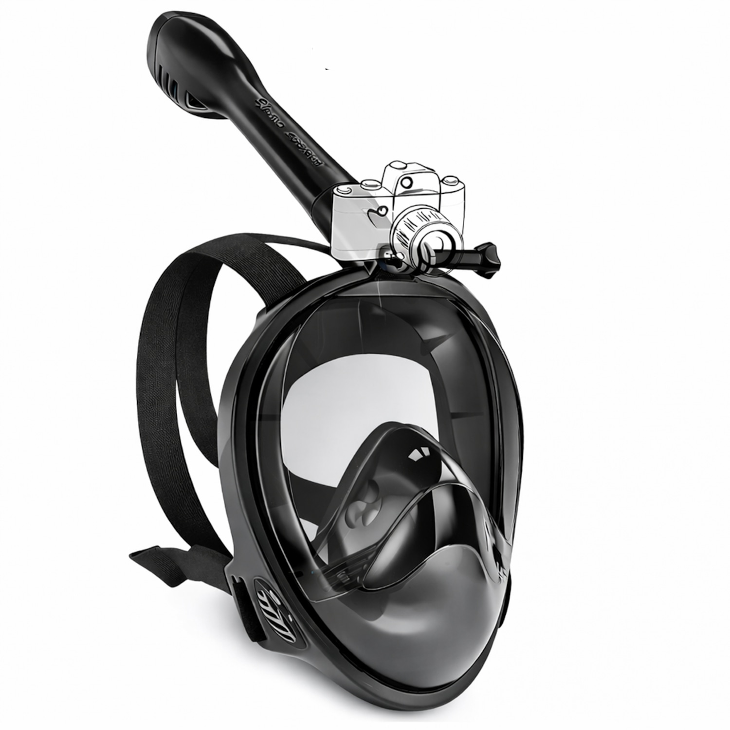 Mascara Subaquática de de Mergulho Gold Sports Full Face Confort IV Com Snorkel - Foto 4