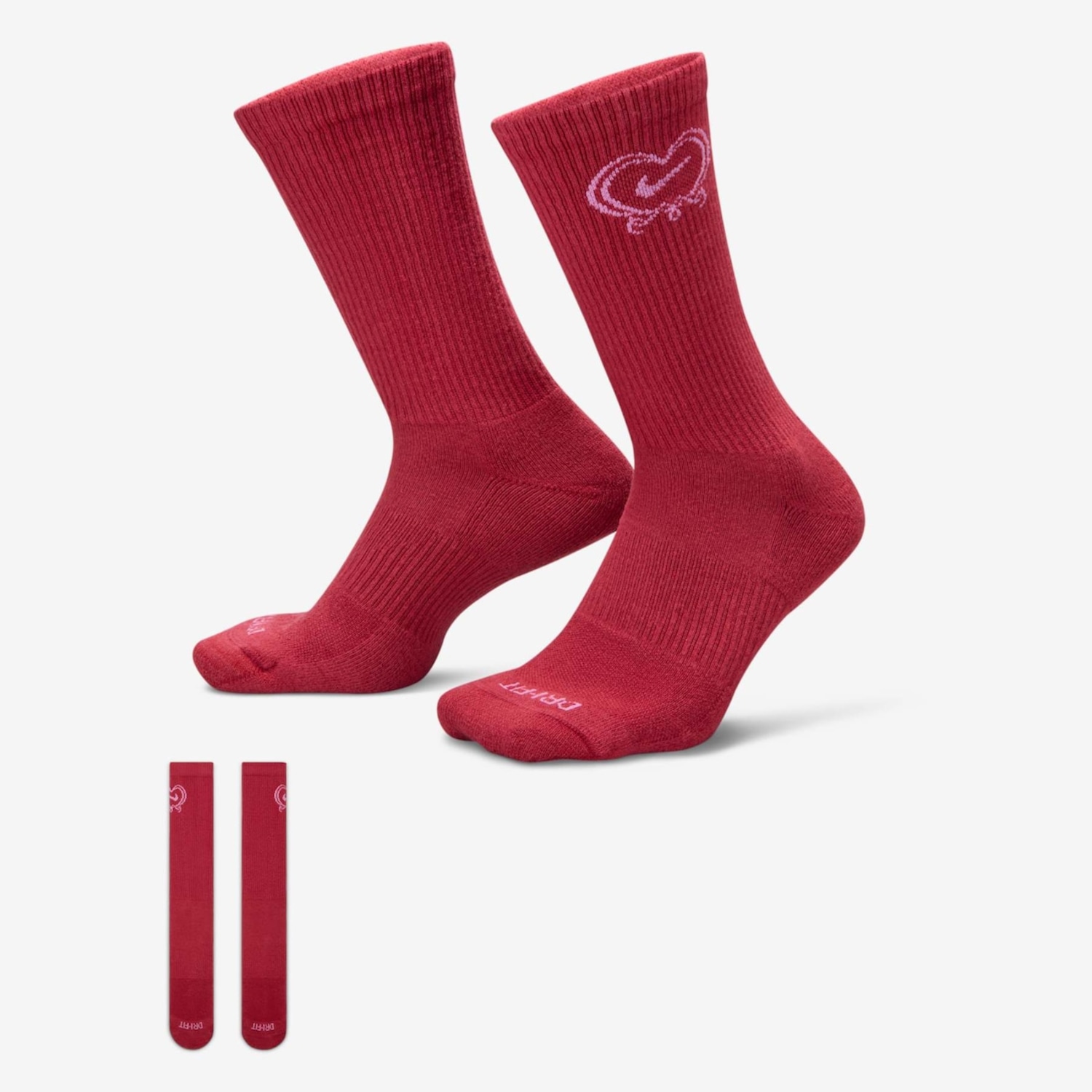 Meia Nike Everyday Plus "Valentines Day" Unissex - Foto 1