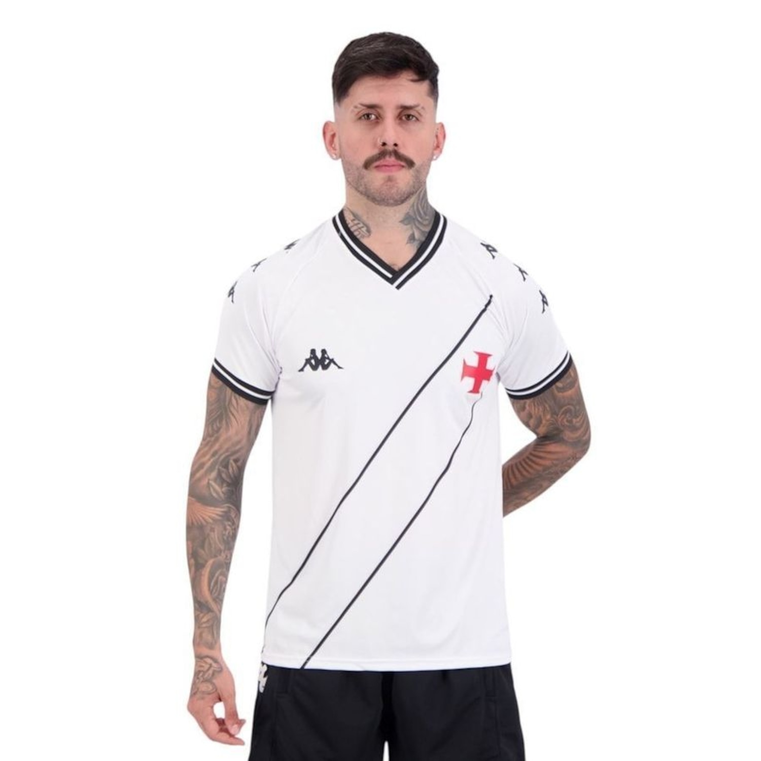 Camisa Kappa Vasco Supporter Tradition Masculina - Foto 1