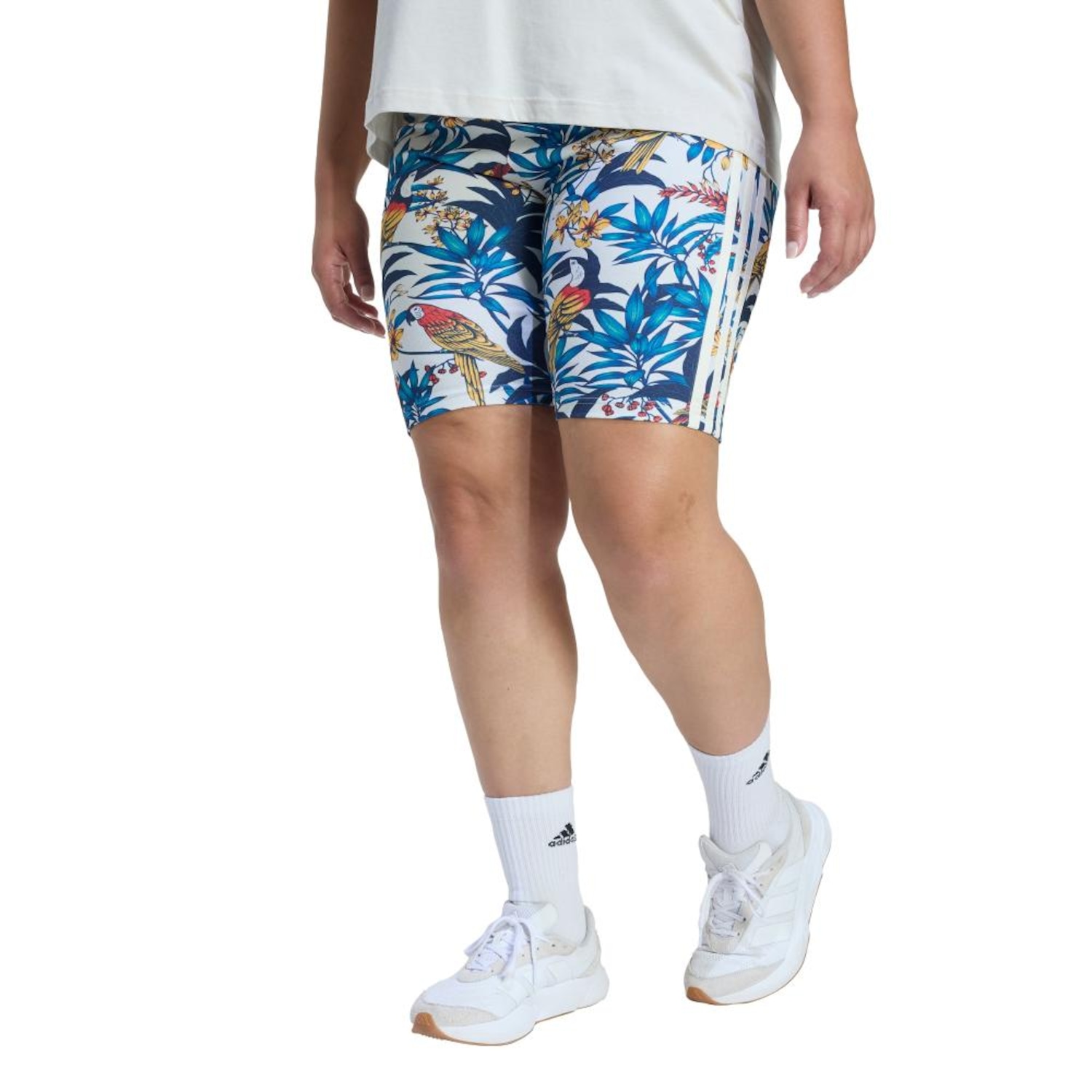 Shorts Ciclismo Plus Size adidas X Farm Rio adidas Feminino - Foto 1