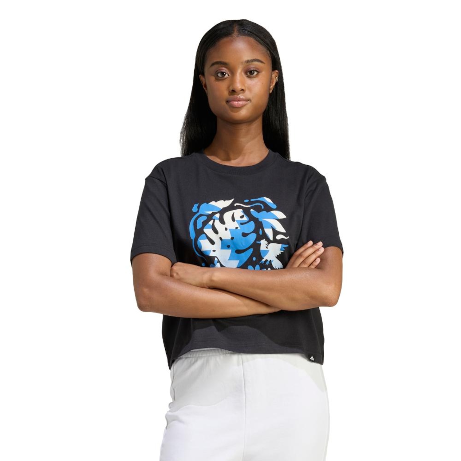 Camiseta Estampa House Of Tiro adidas Feminina - Foto 1