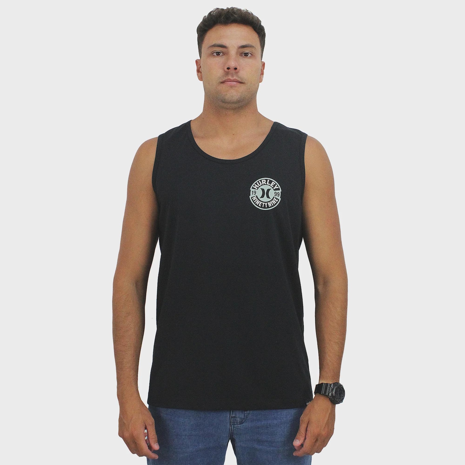 Camiseta Regata Hurley Ninety Nine Black - Masculina - Foto 3