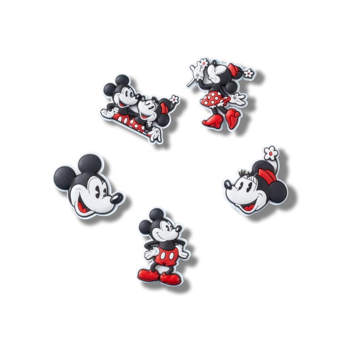 Kit Jibbitz Crocs Mickey and Minnie Pack com 5 Peças - Foto 1